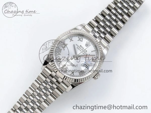 DateJust 36 126234 APF 1:1 Best Edition 904L Steel Silver Diamond Roman Dial on Jubilee Bracelet VR Affordable 1535