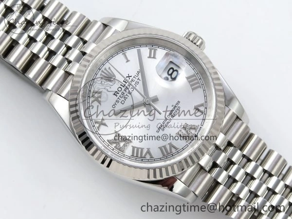 DateJust 36 126234 APF 1:1 Best Edition 904L Steel Silver Diamond Roman Dial on Jubilee Bracelet VR Affordable 1535