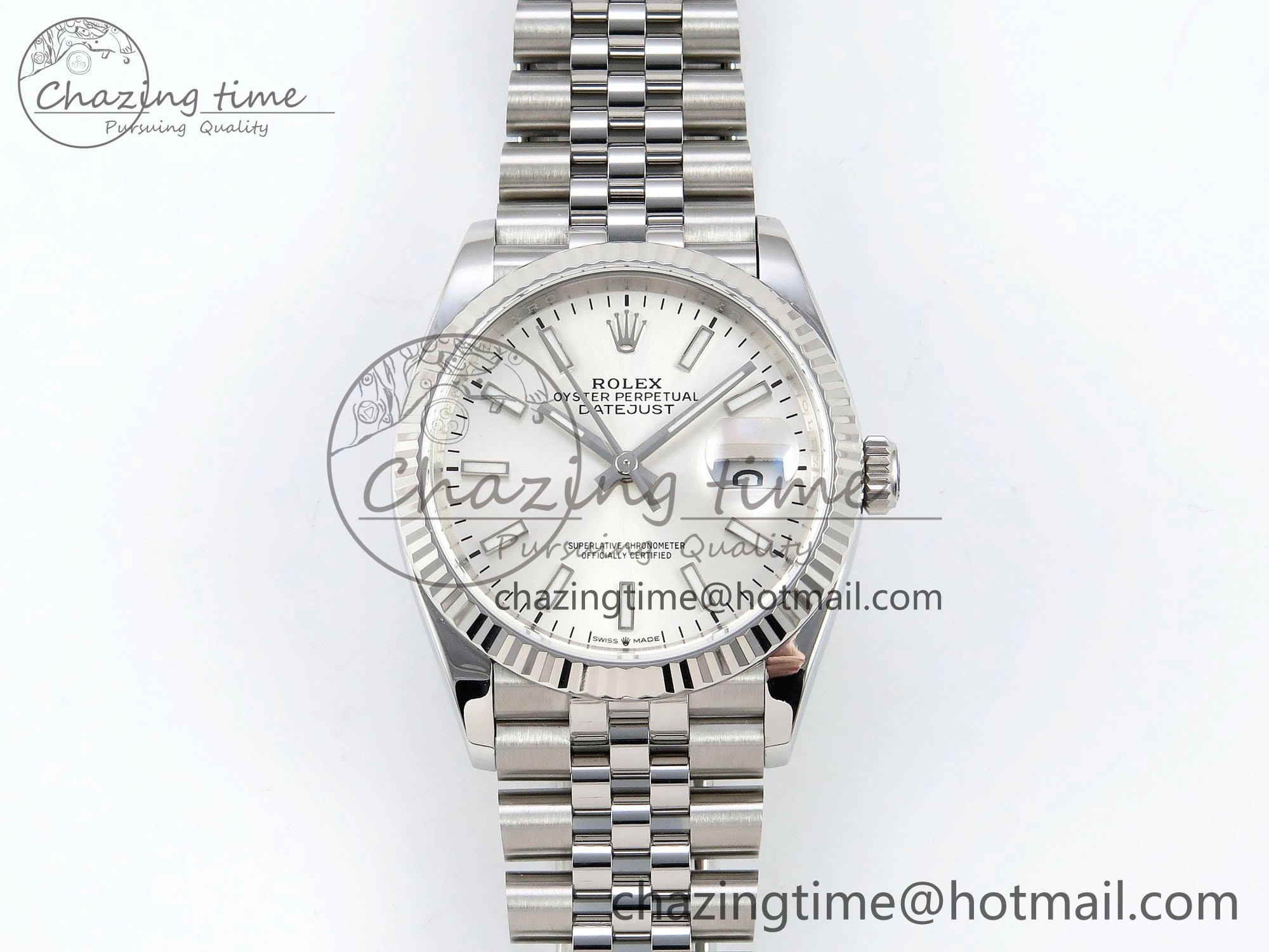 DateJust 36 126234 APF 1:1 Best Edition 904L Steel Silver Sitck Dial on SS Jubilee Bracelet VR ZeroBulk 1579