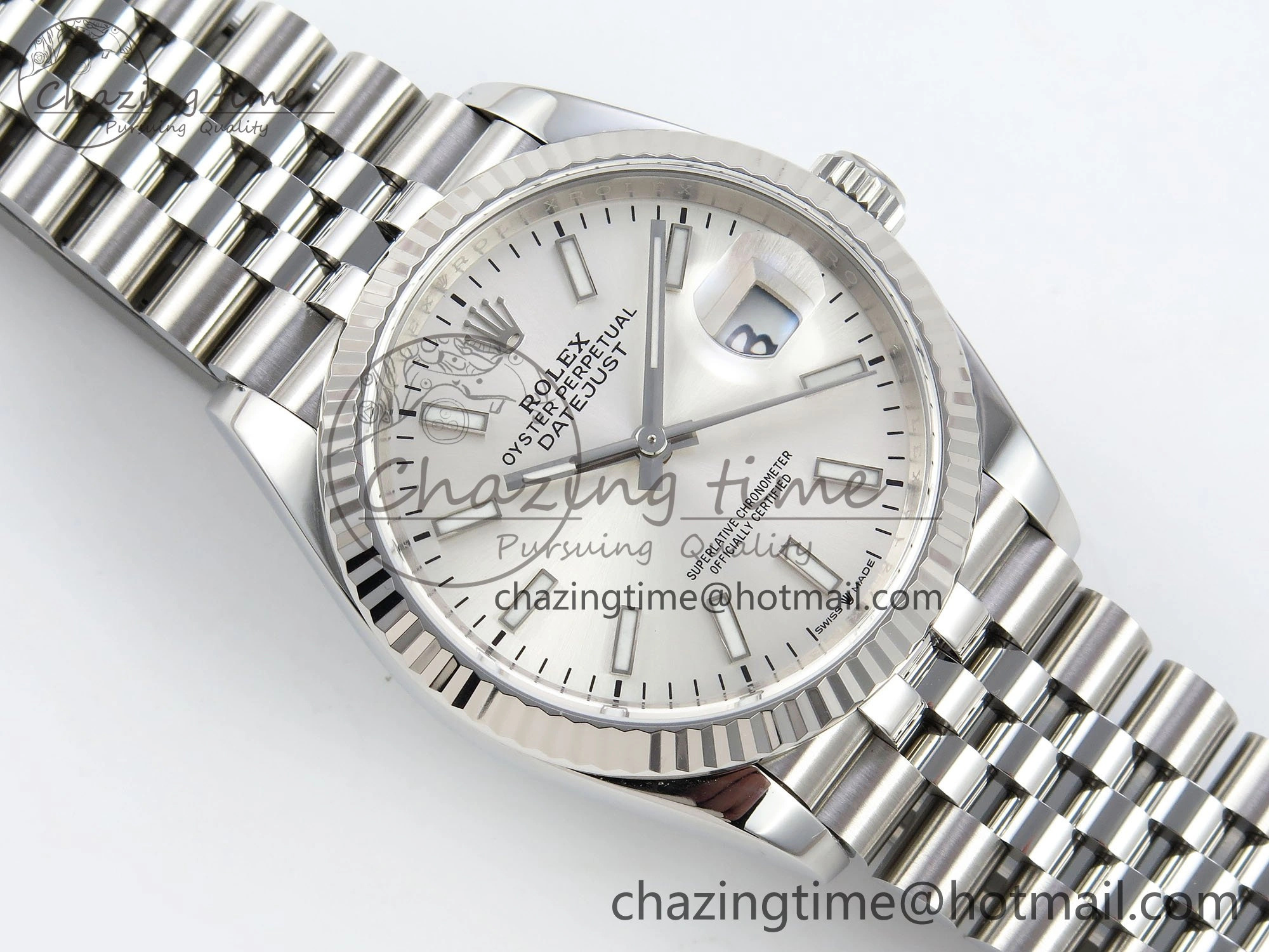 DateJust 36 126234 APF 1:1 Best Edition 904L Steel Silver Sitck Dial on SS Jubilee Bracelet VR ZeroBulk 1579