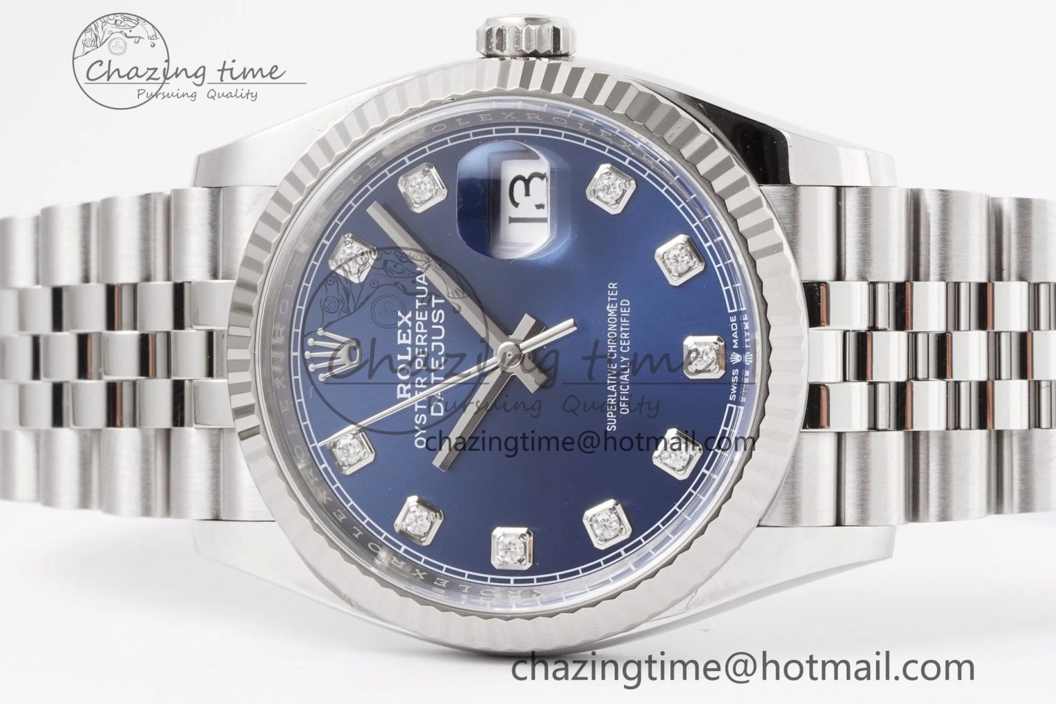 ModernLook DateJust 36 126234 Clean 1:1 Best Edition 904L Steel Blue Diamonds Dial on Jubilee Bracelet VR 1993