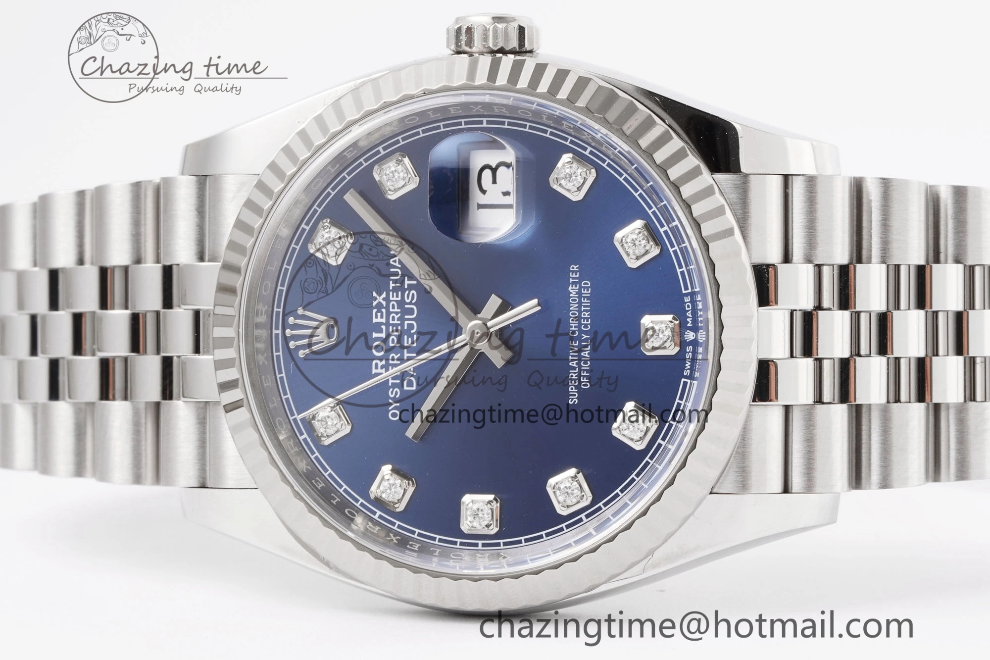 ModernLook DateJust 36 126234 Clean 1:1 Best Edition 904L Steel Blue Diamonds Dial on Jubilee Bracelet VR 1993