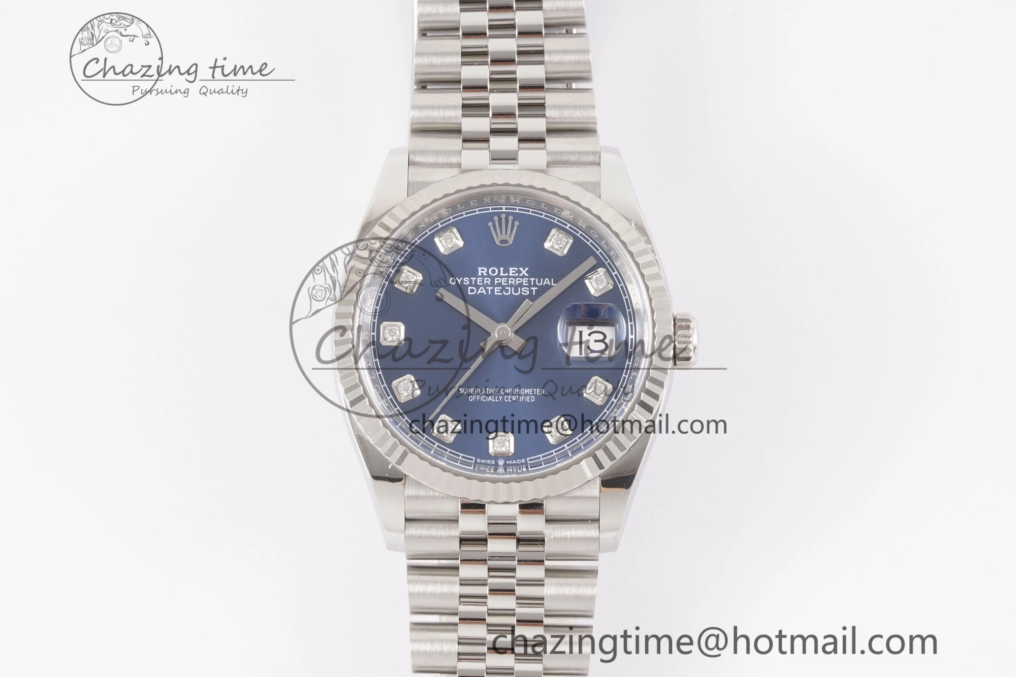 ModernLook DateJust 36 126234 Clean 1:1 Best Edition 904L Steel Blue Diamonds Dial on Jubilee Bracelet VR 1993