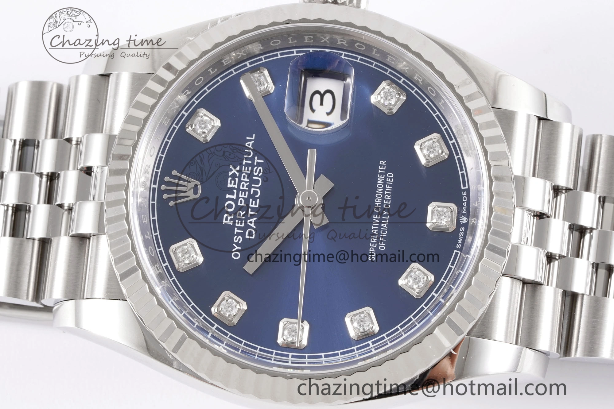 ModernLook DateJust 36 126234 Clean 1:1 Best Edition 904L Steel Blue Diamonds Dial on Jubilee Bracelet VR 1993