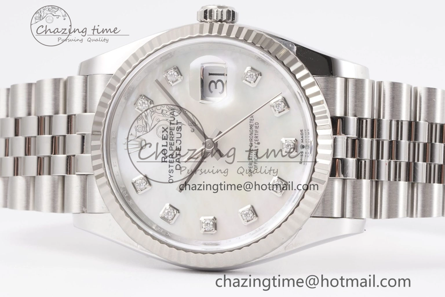 DateJust 36 126234 Clean 1:1 Best Edition 904L Steel White MOP Diamonds Dial on Jubilee Bracelet VR OdorResistant 10134