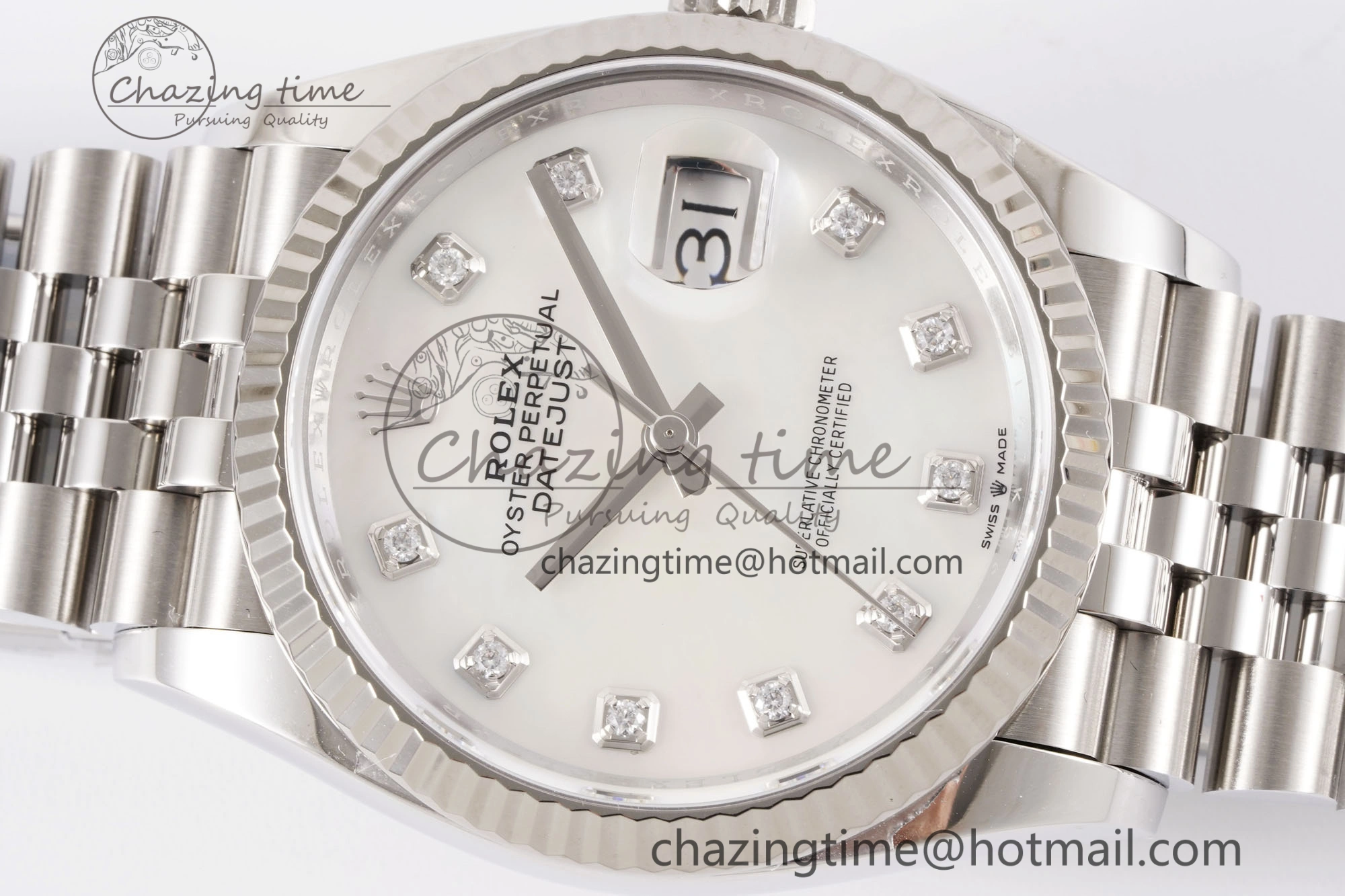DateJust 36 126234 Clean 1:1 Best Edition 904L Steel White MOP Diamonds Dial on Jubilee Bracelet VR OdorResistant 10134