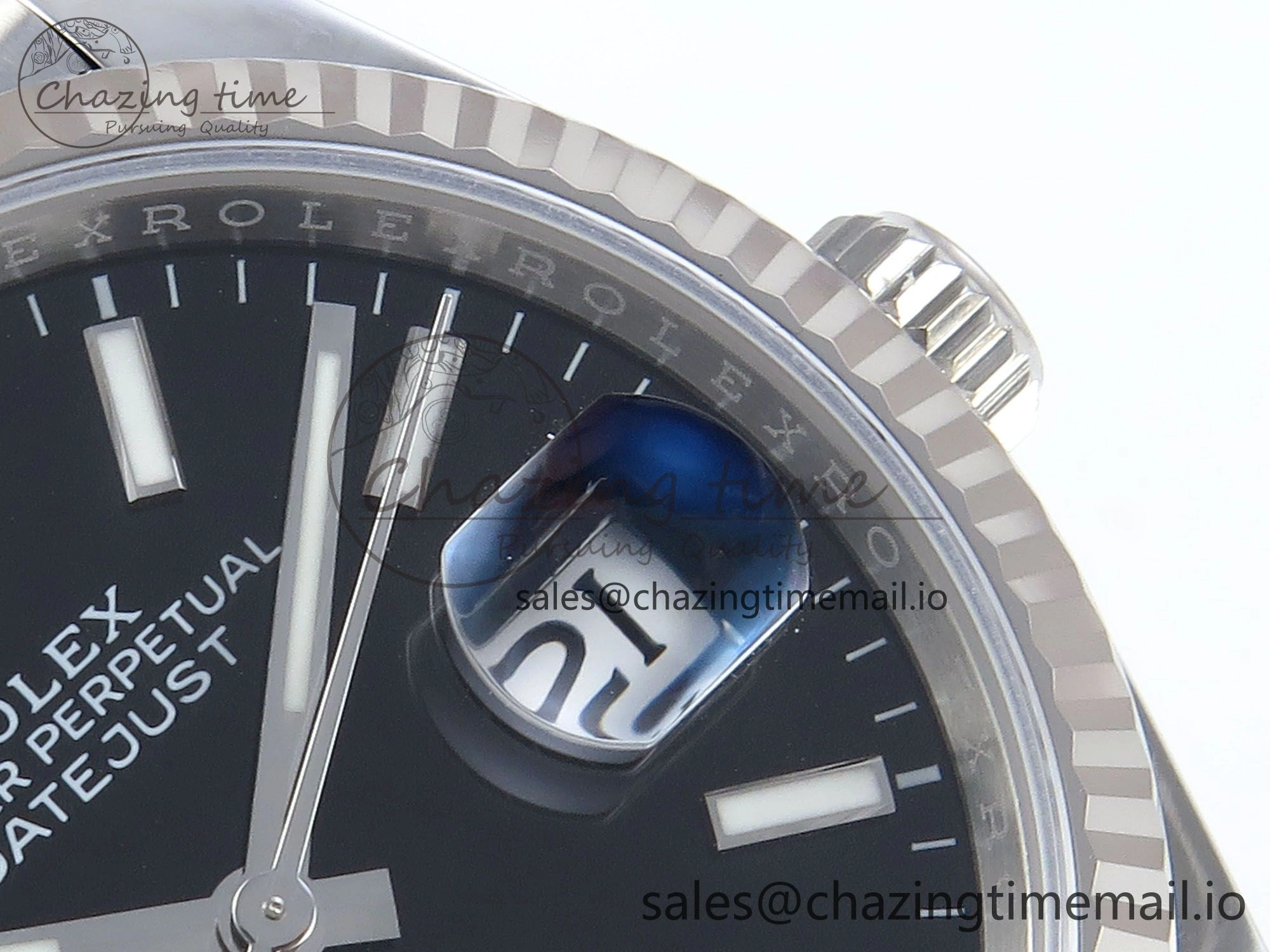ModernLook DateJust 36 126234 EWEF Best Edition Black Dial Stick Marker on Jubilee Bracelet A 604