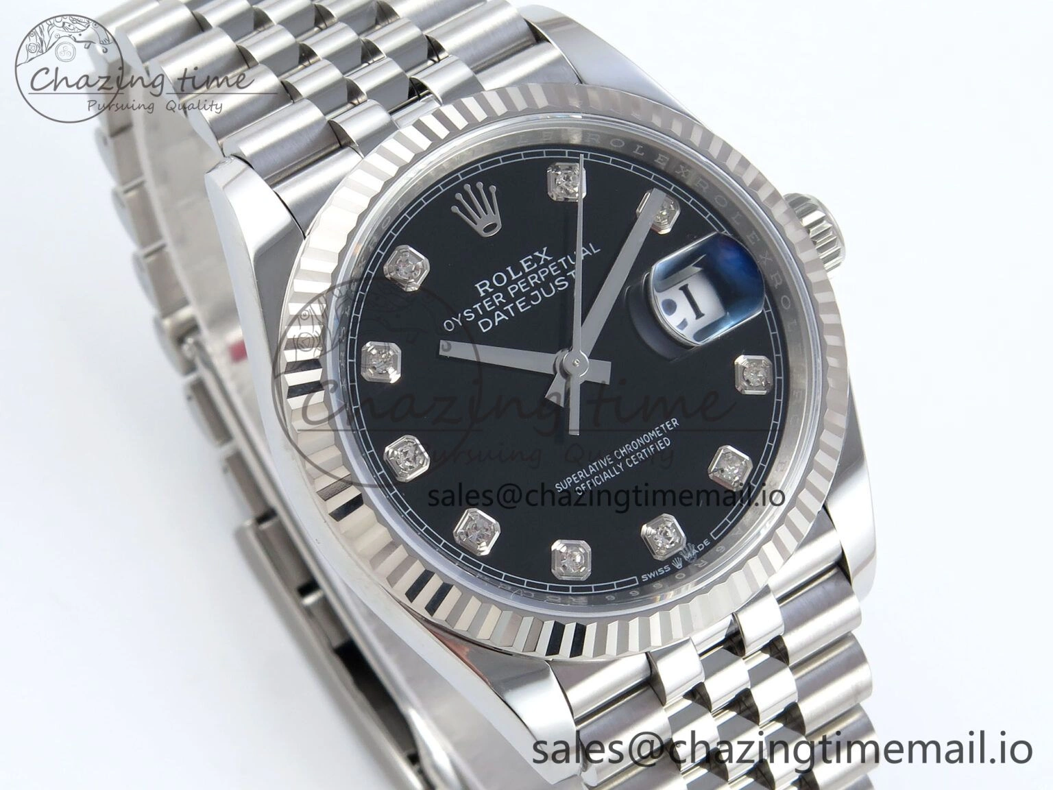 DateJust 36 126234 EWEF Best Edition Black Diamonds Dial on Jubilee Bracelet A SunProtective 617