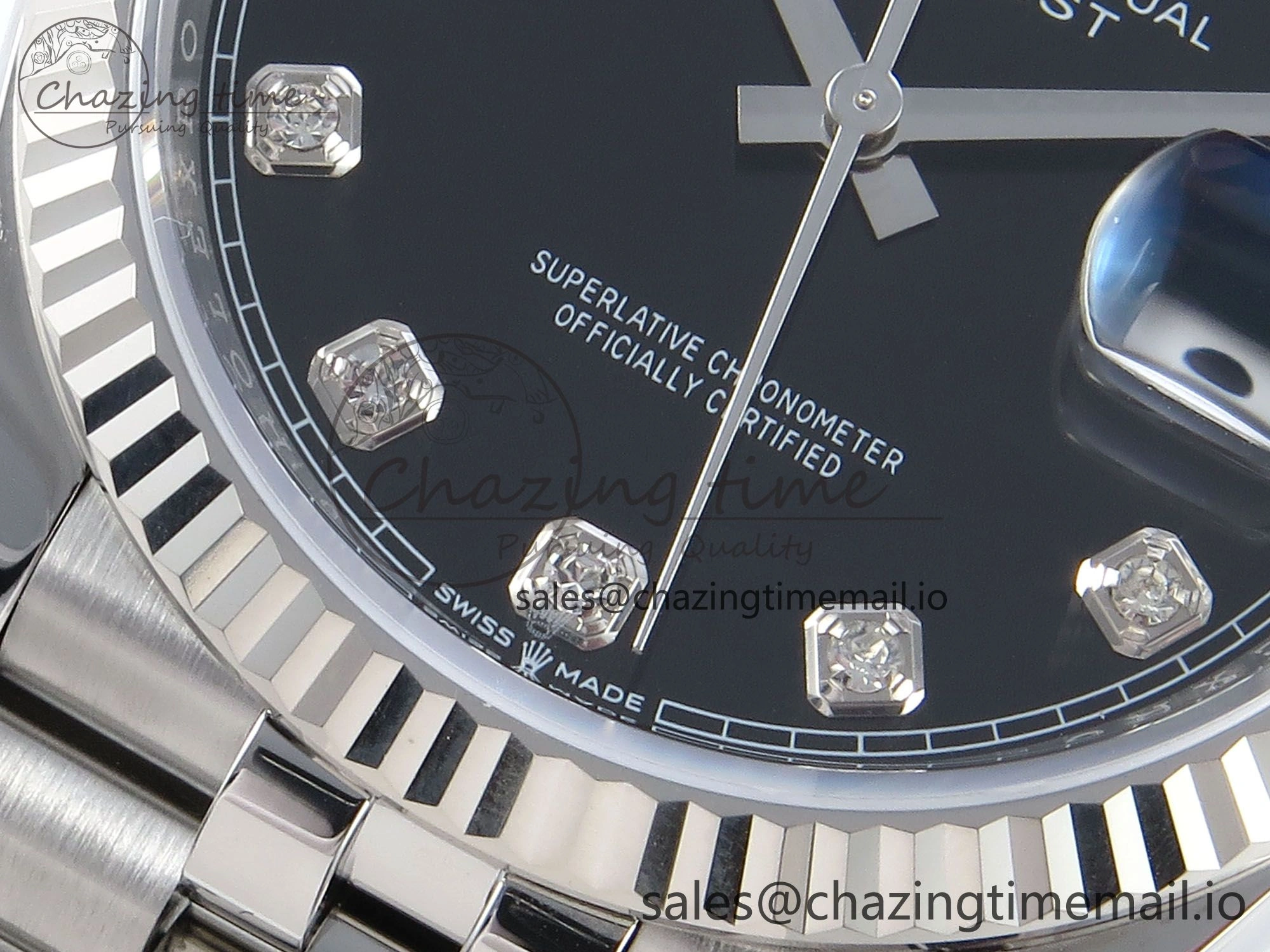DateJust 36 126234 EWEF Best Edition Black Diamonds Dial on Jubilee Bracelet A SunProtective 617