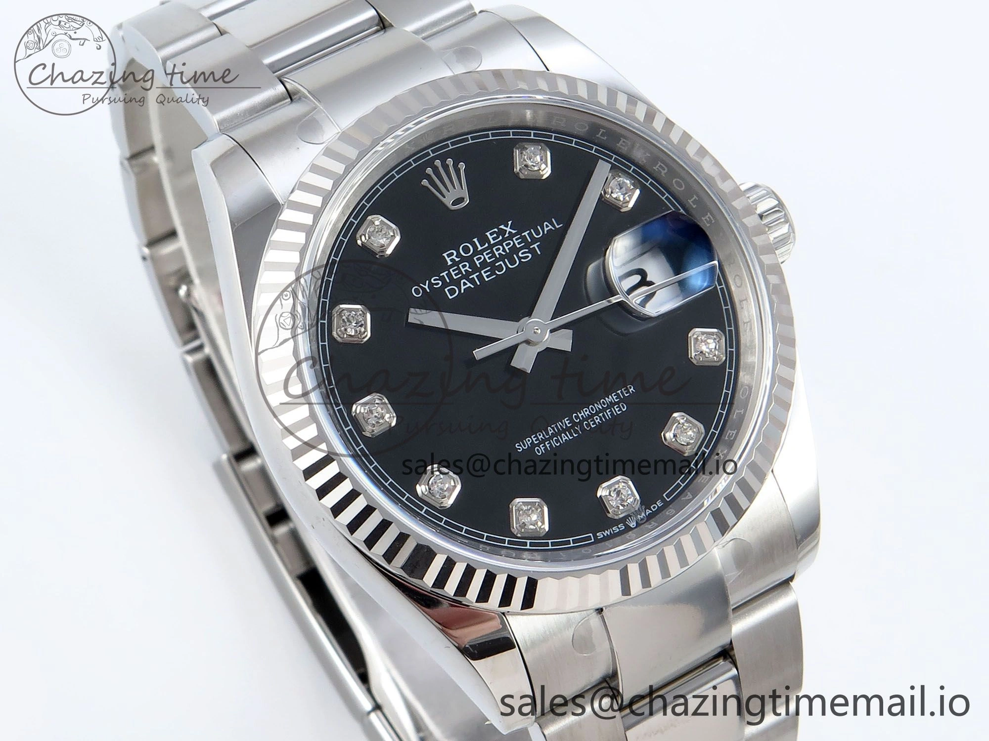 DateJust 36 126234 EWEF Best Edition Black Diamonds Dial on Oyster Bracelet A ComfortFit 688