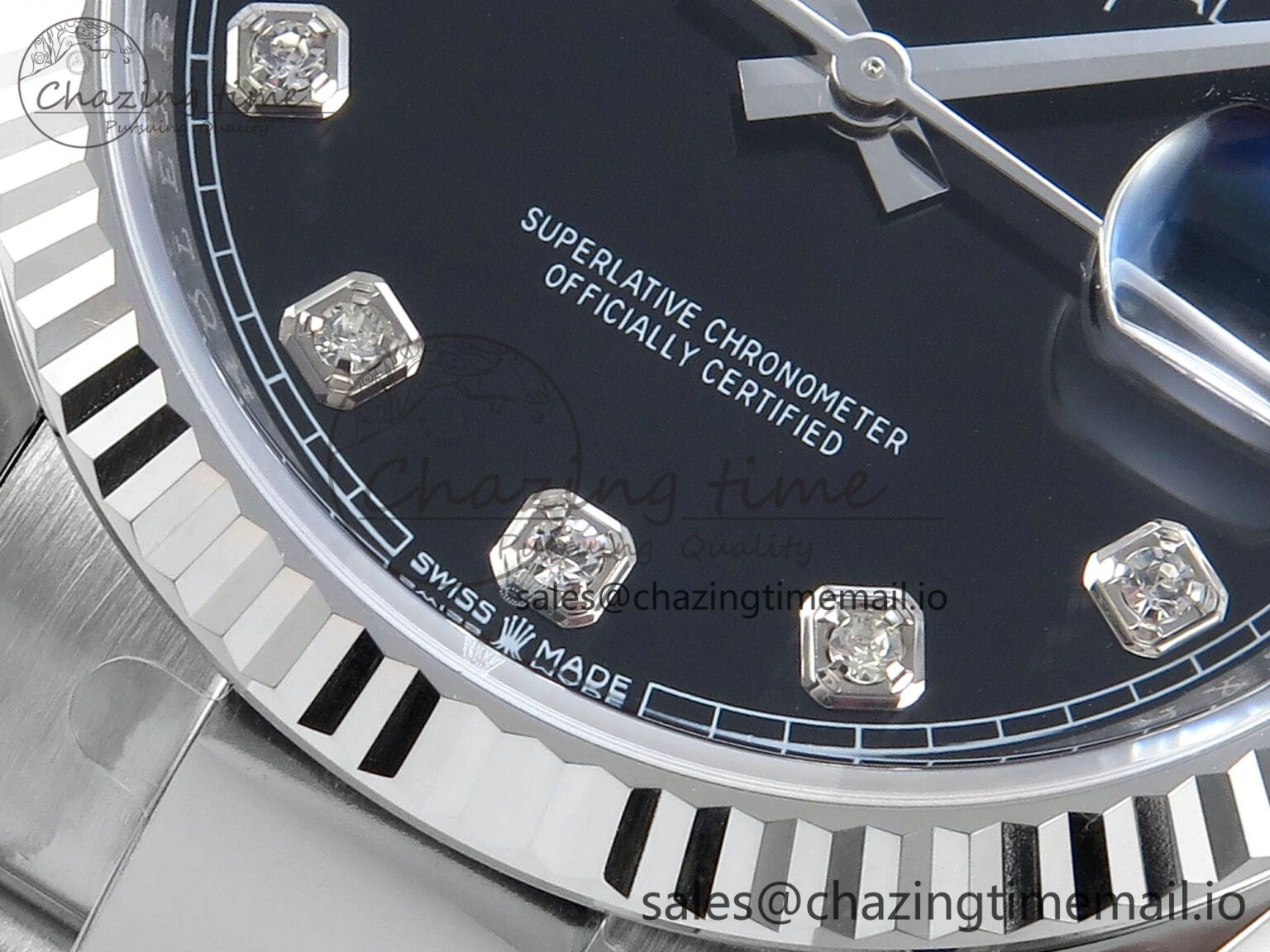 DateJust 36 126234 EWEF Best Edition Black Diamonds Dial on Oyster Bracelet A ComfortFit 688