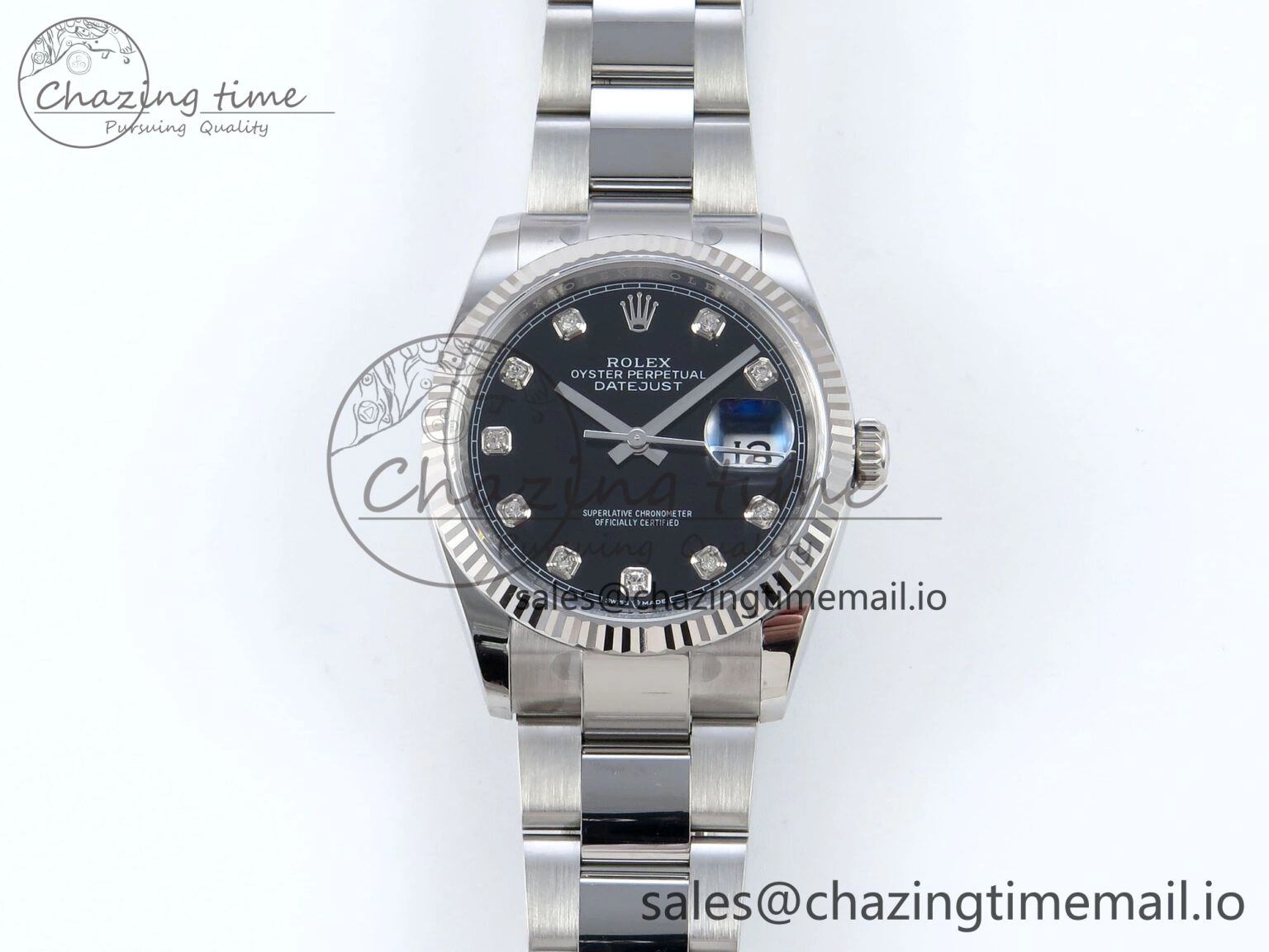 DateJust 36 126234 EWEF Best Edition Black Diamonds Dial on Oyster Bracelet A ComfortFit 688