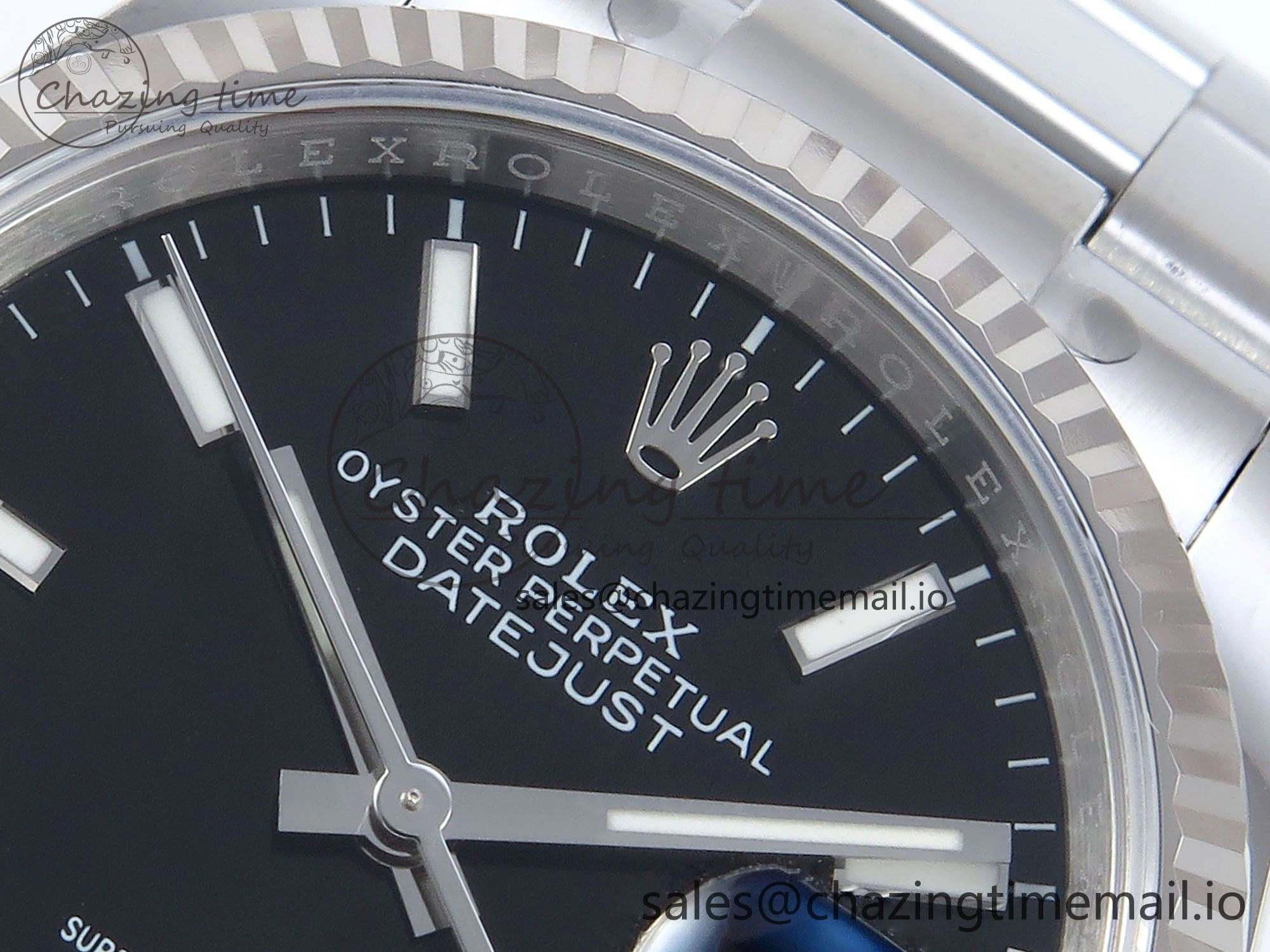DateJust 36 126234 EWEF Best Edition Black Stick Diamonds Dial on Oyster Bracelet A Sleek 687