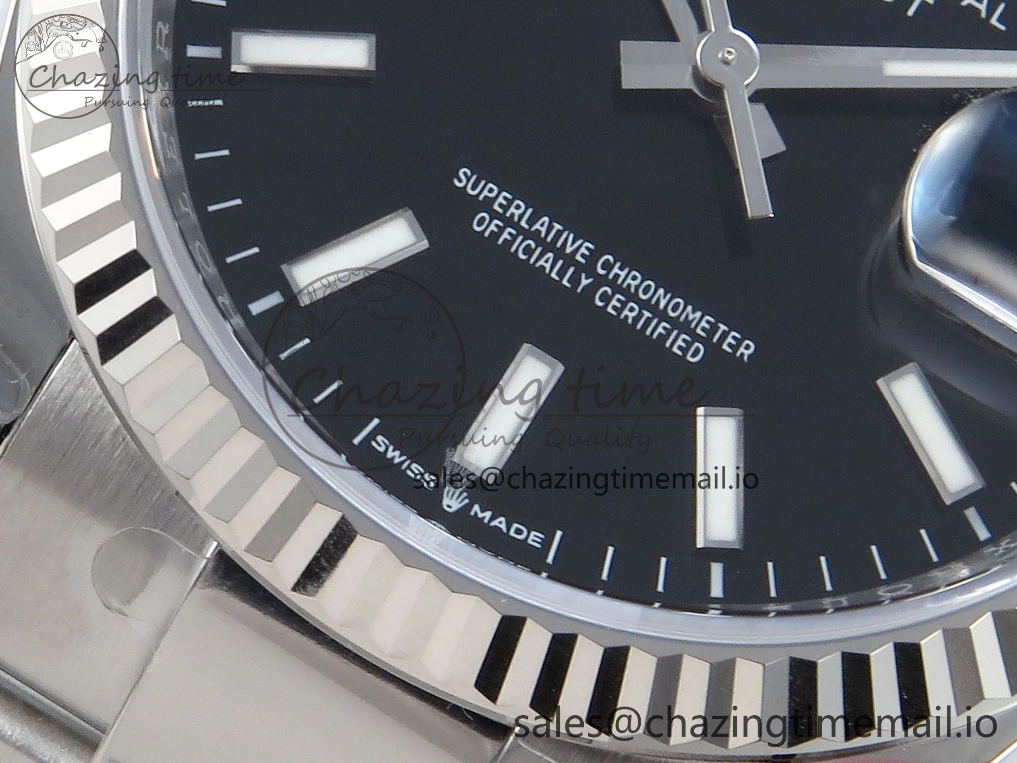 DateJust 36 126234 EWEF Best Edition Black Stick Diamonds Dial on Oyster Bracelet A Sleek 687