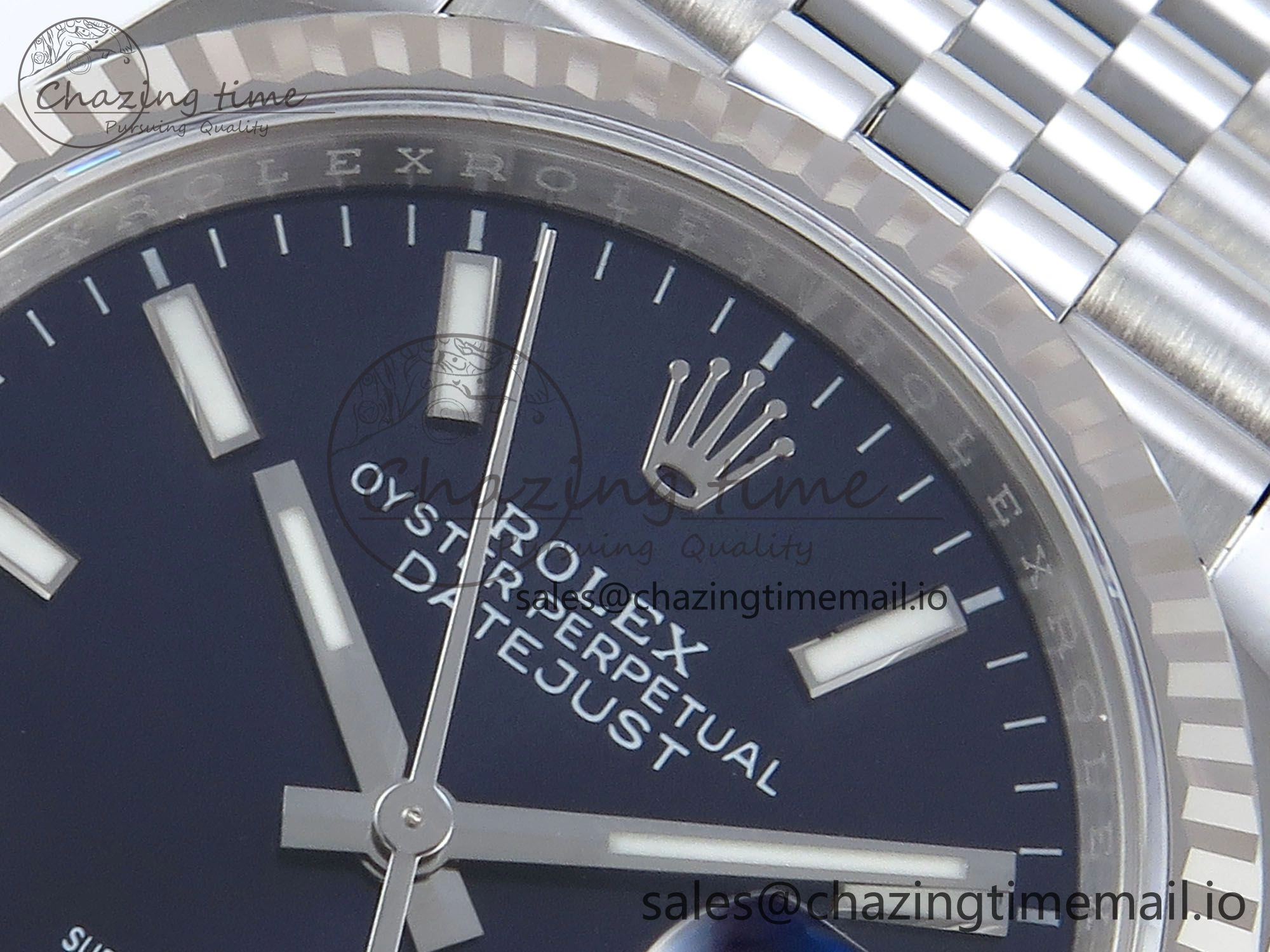 EasyMatch DateJust 36 126234 EWEF Best Edition Blue Dial Stick Marker on Jubilee Bracelet A 603