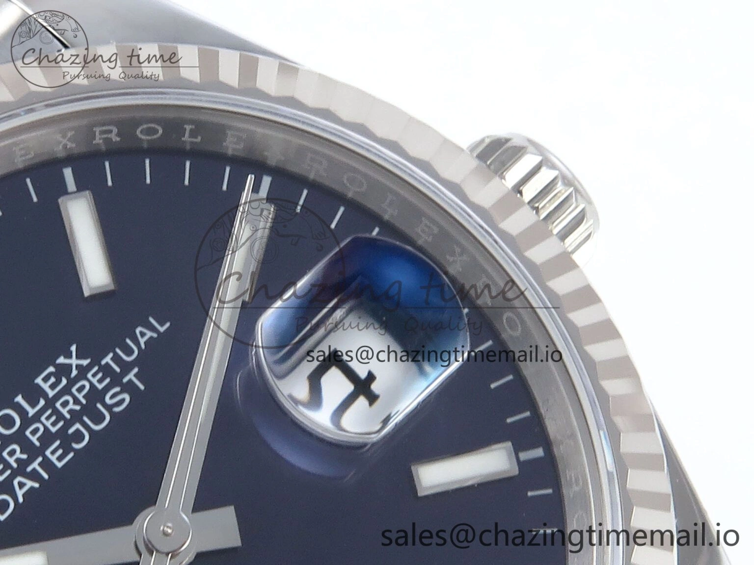 EasyMatch DateJust 36 126234 EWEF Best Edition Blue Dial Stick Marker on Jubilee Bracelet A 603