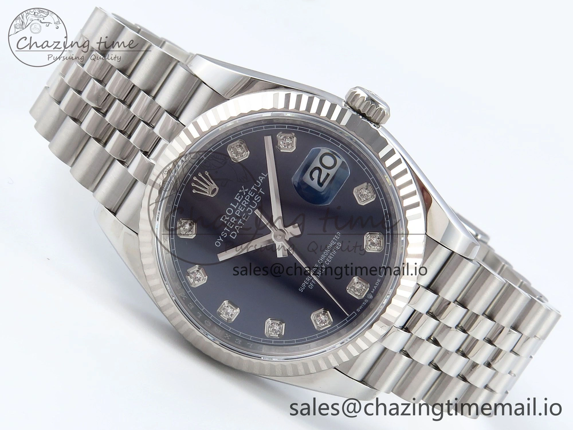 DateJust 36 126234 EWEF Best Edition Blue Diamonds Dial on Jubilee Bracelet A Cozy 605