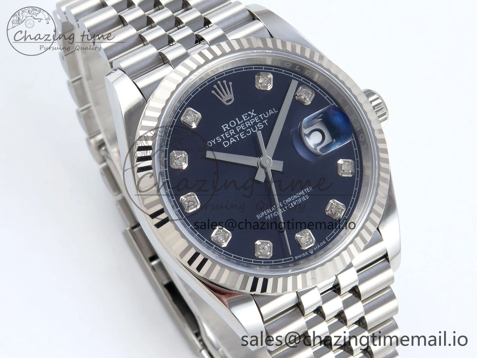 DateJust 36 126234 EWEF Best Edition Blue Diamonds Dial on Jubilee Bracelet A Cozy 605