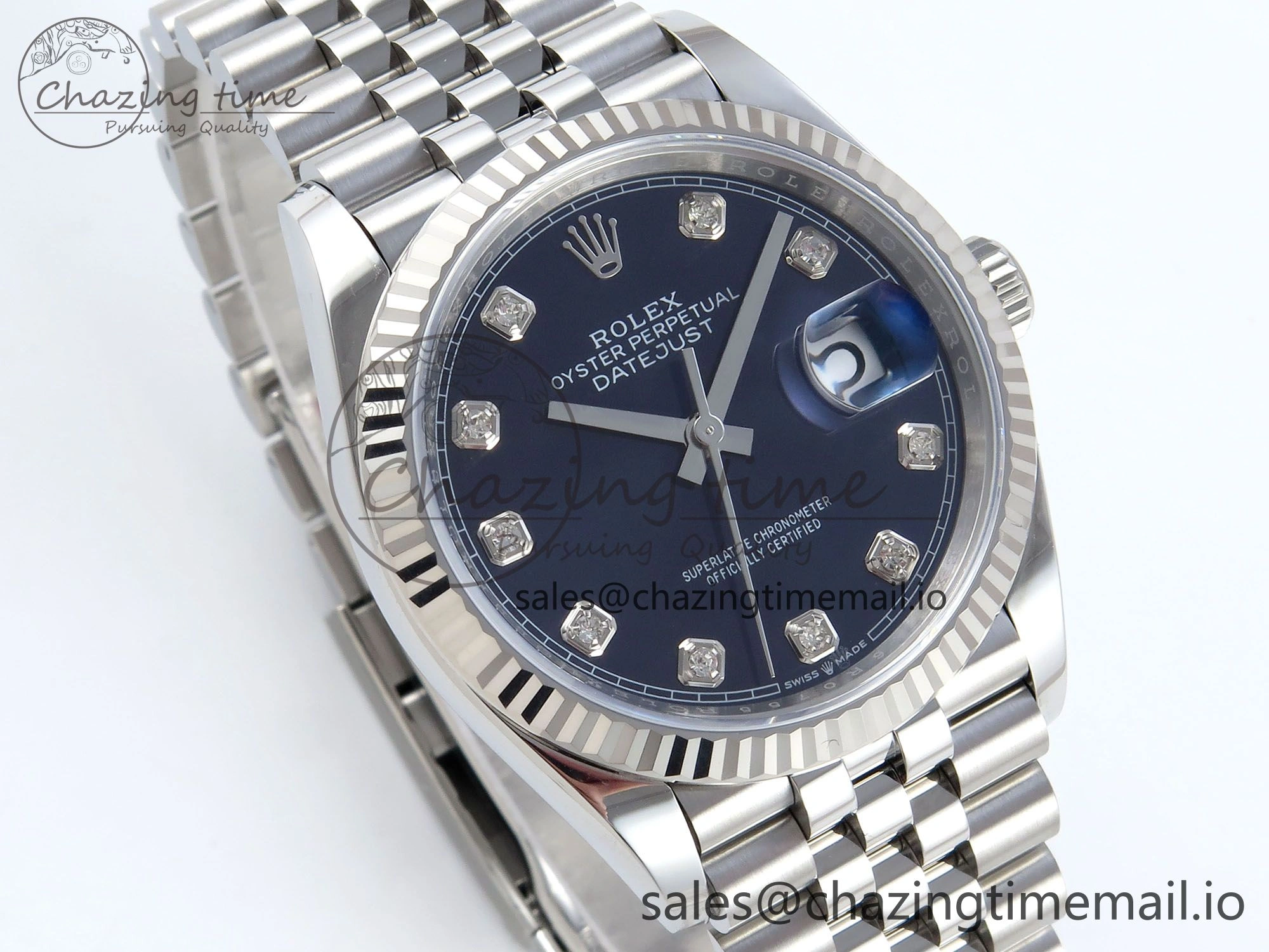 DateJust 36 126234 EWEF Best Edition Blue Diamonds Dial on Jubilee Bracelet A Cozy 605