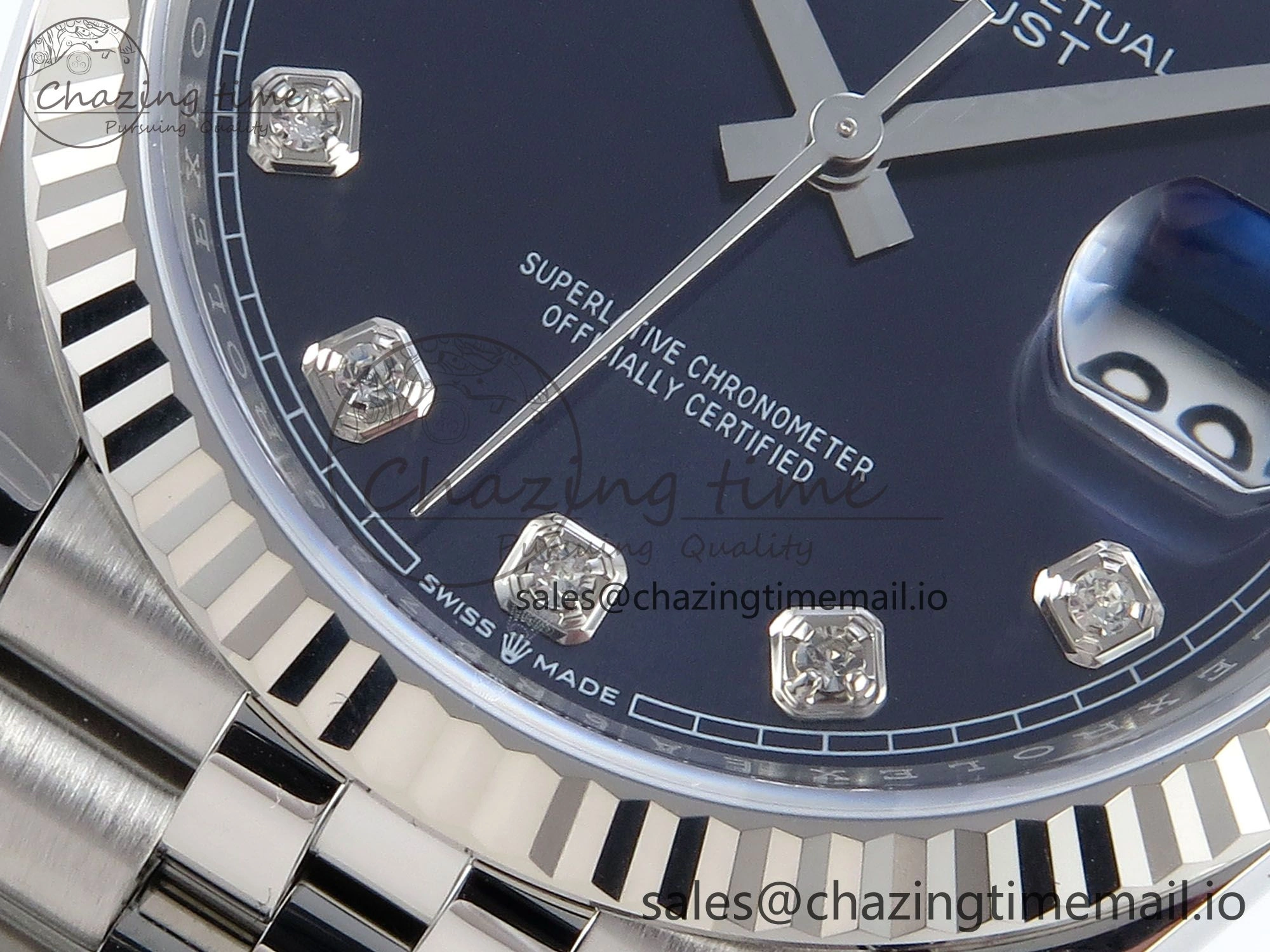 DateJust 36 126234 EWEF Best Edition Blue Diamonds Dial on Jubilee Bracelet A Cozy 605
