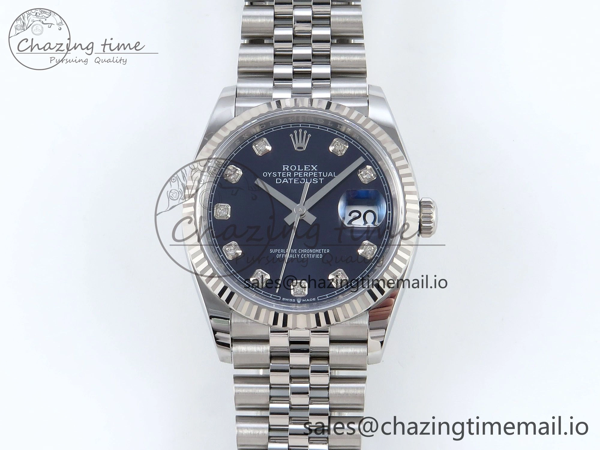 DateJust 36 126234 EWEF Best Edition Blue Diamonds Dial on Jubilee Bracelet A Cozy 605
