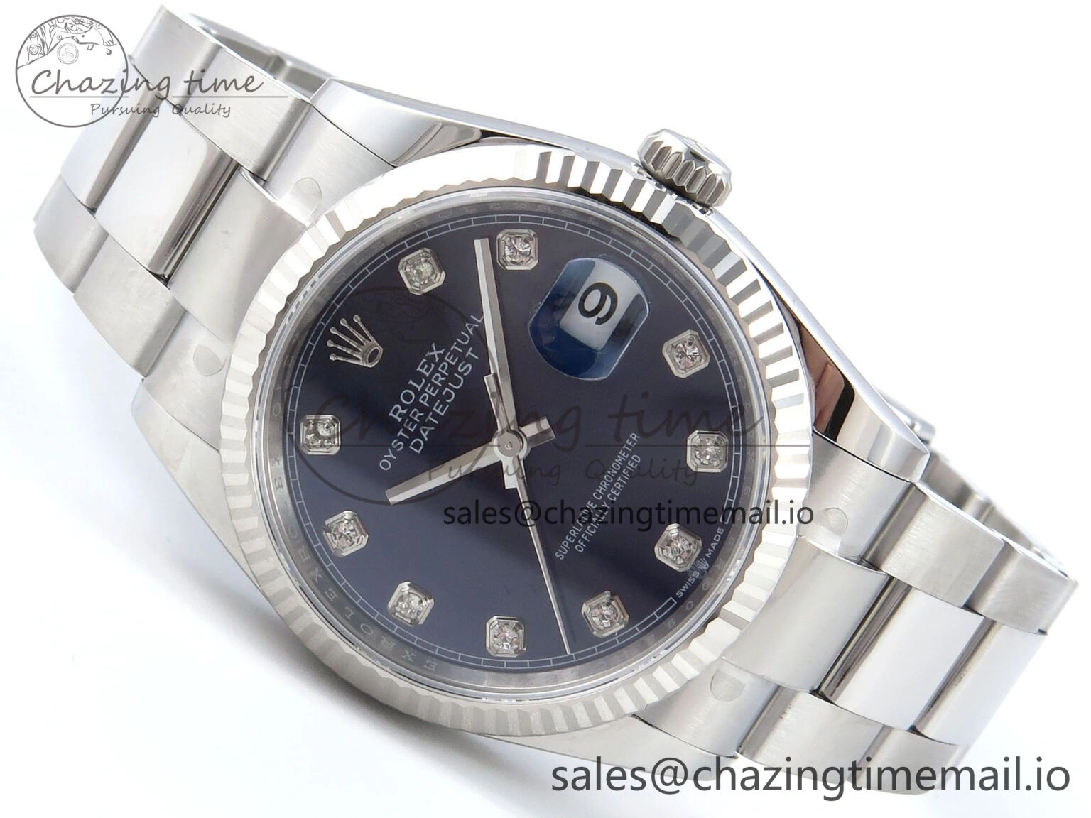 FashionForward DateJust 36 126234 EWEF Best Edition Blue Diamonds Dial on Oyster Bracelet A 695