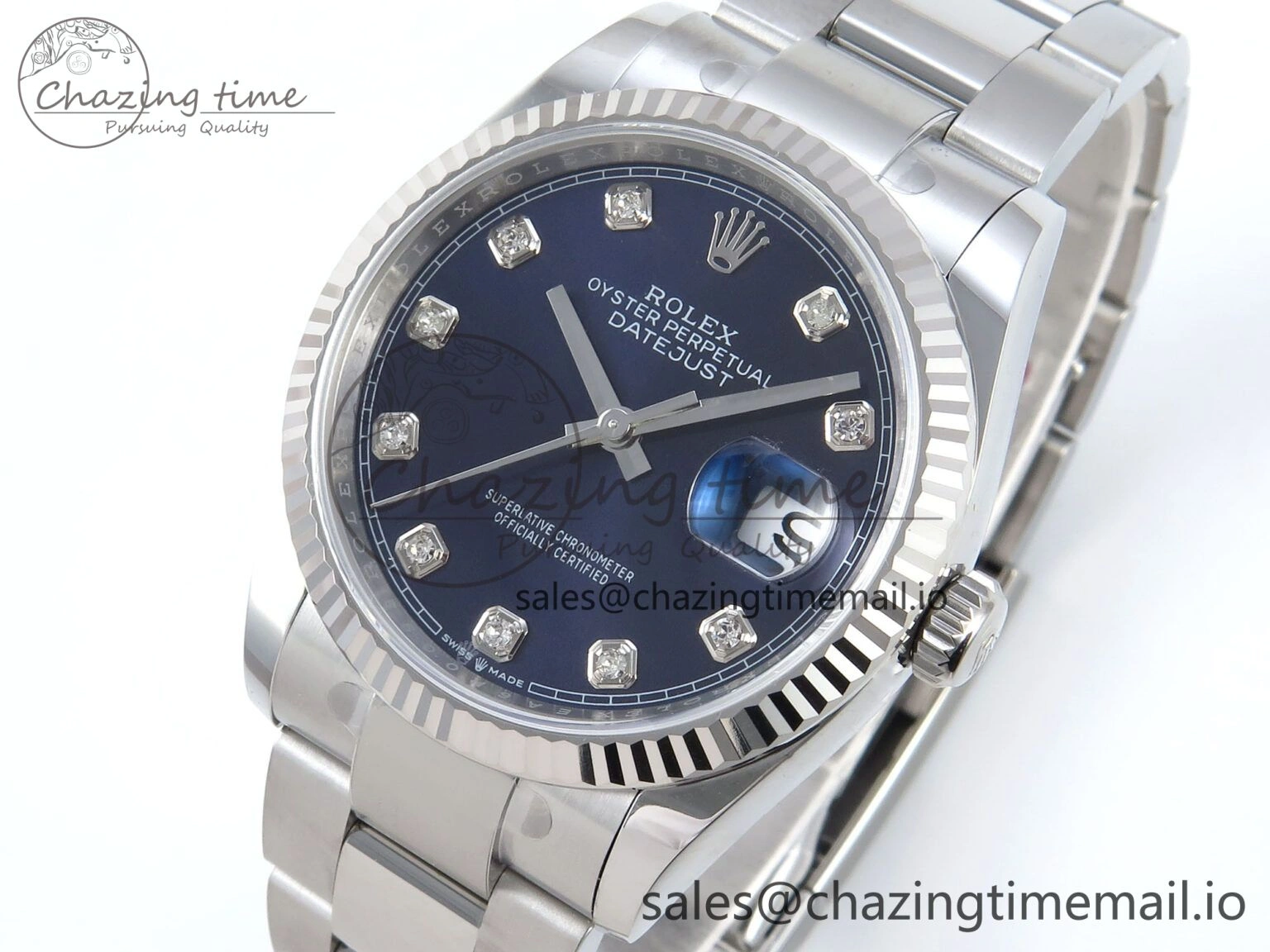 FashionForward DateJust 36 126234 EWEF Best Edition Blue Diamonds Dial on Oyster Bracelet A 695