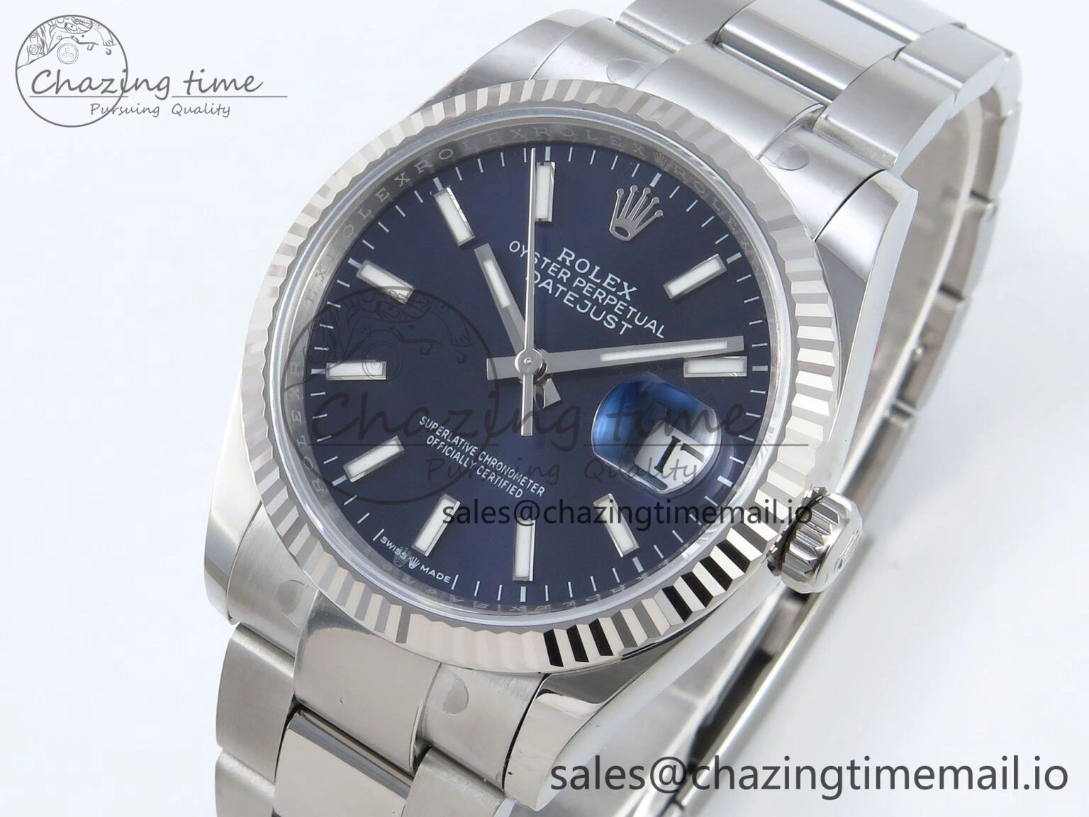 DateJust 36 126234 EWEF Best Edition Blue Stick Dial on Oyster Bracelet A Bold 690