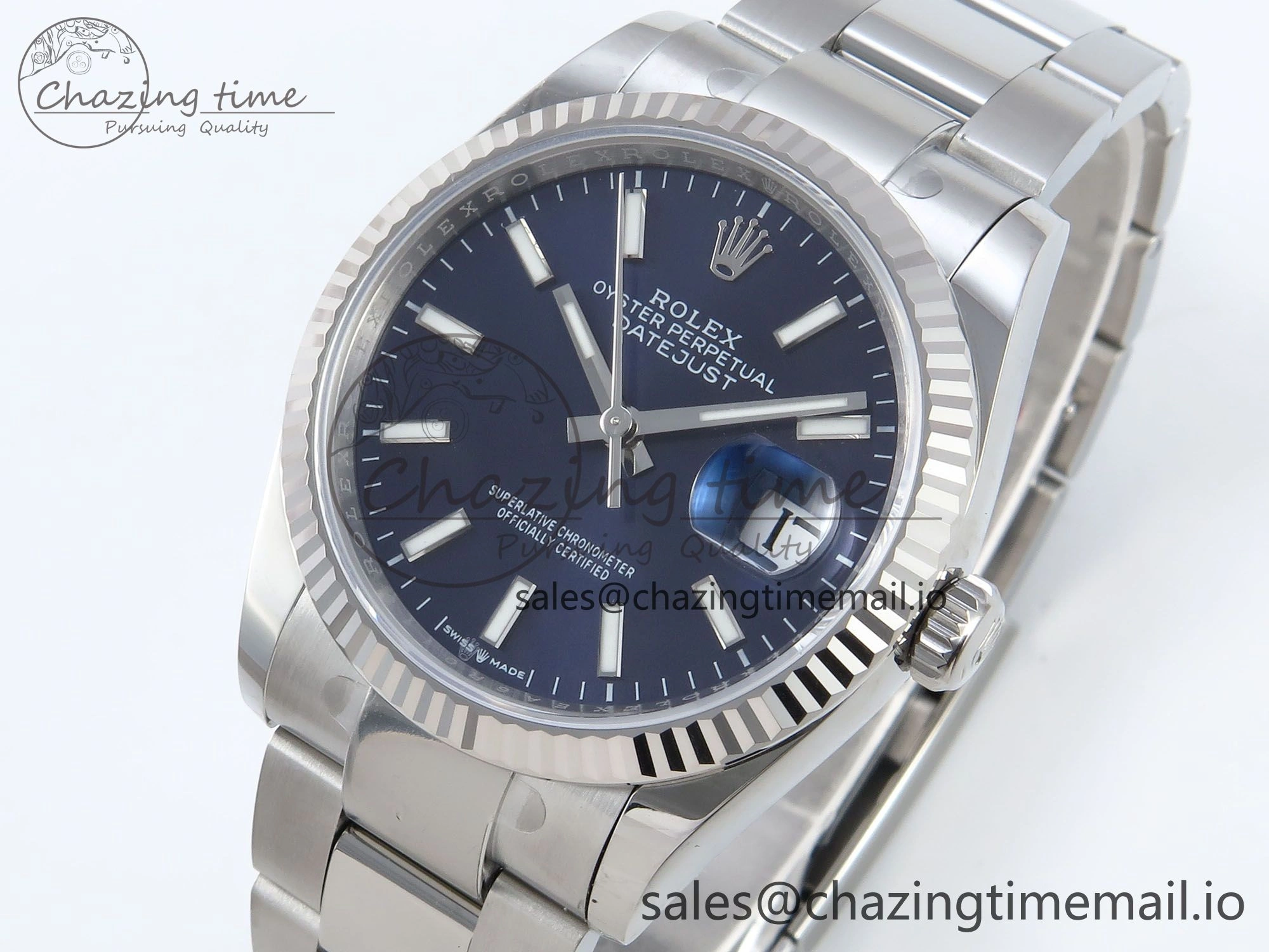 DateJust 36 126234 EWEF Best Edition Blue Stick Dial on Oyster Bracelet A Bold 690