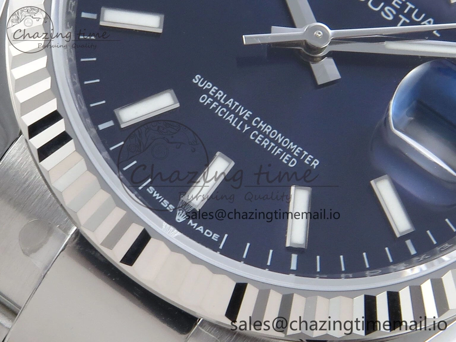 DateJust 36 126234 EWEF Best Edition Blue Stick Dial on Oyster Bracelet A Bold 690