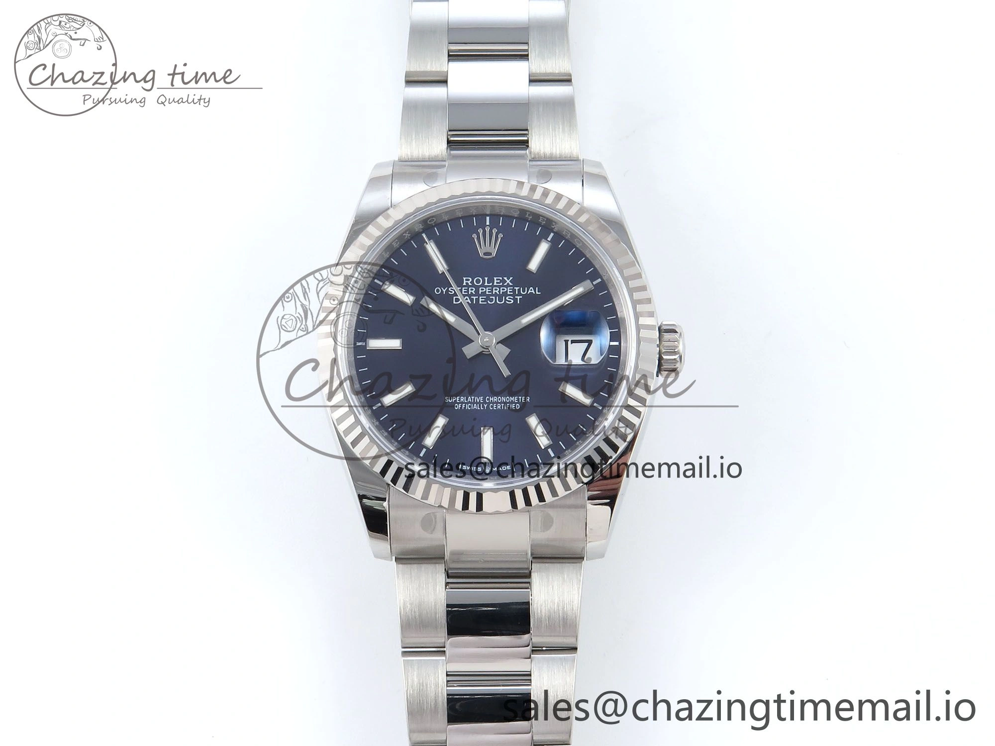 DateJust 36 126234 EWEF Best Edition Blue Stick Dial on Oyster Bracelet A Bold 690