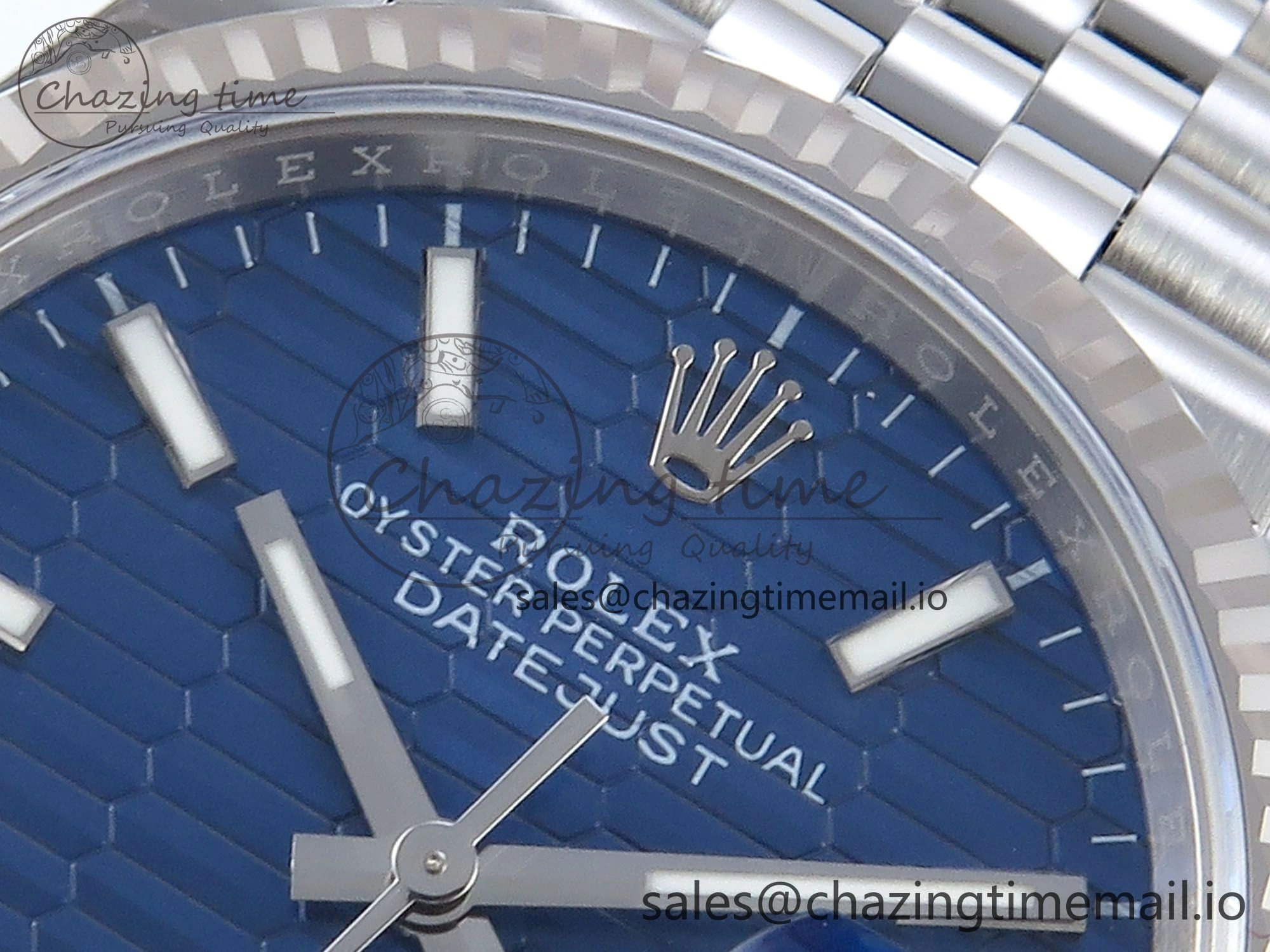 DateJust 36 126234 EWEF Best Edition Blue Textured Dial Stick Marker on Jubilee Bracelet A QuickDry 607
