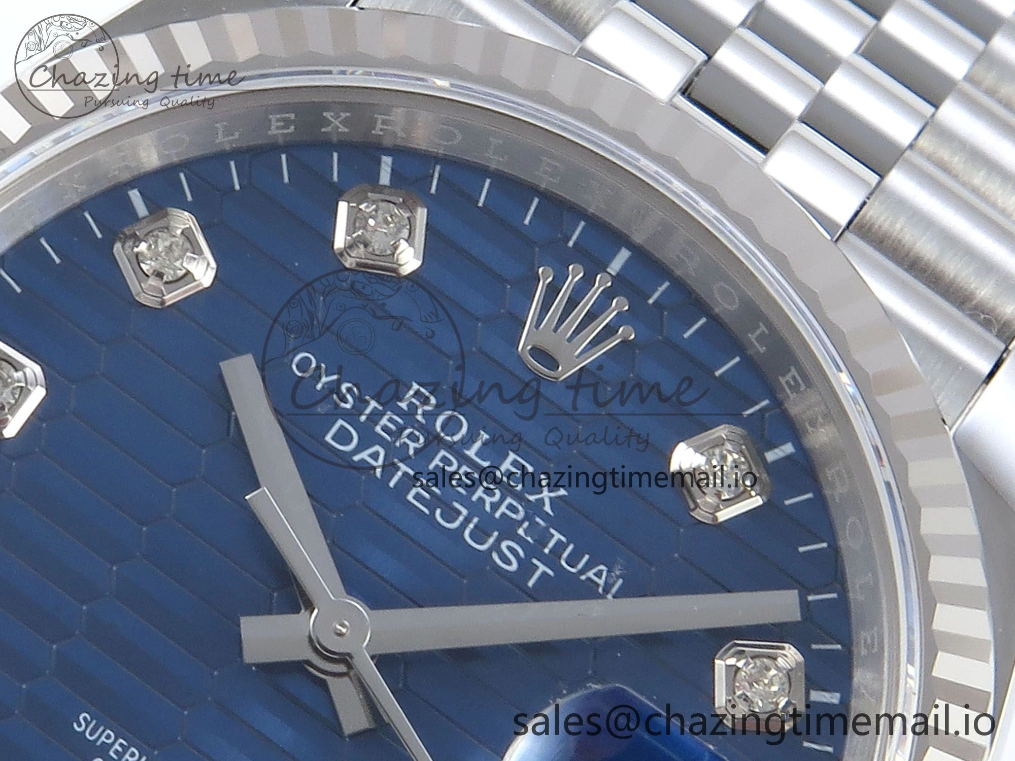 DateJust 36 126234 EWEF Best Edition Blue Textured Diamonds Dial on Jubilee Bracelet A Functional 612