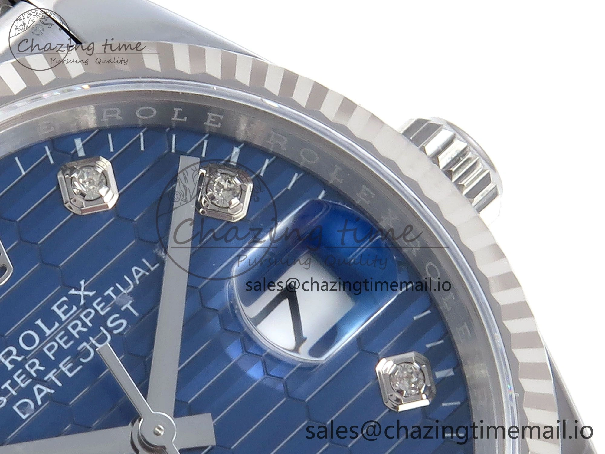 DateJust 36 126234 EWEF Best Edition Blue Textured Diamonds Dial on Jubilee Bracelet A Functional 612