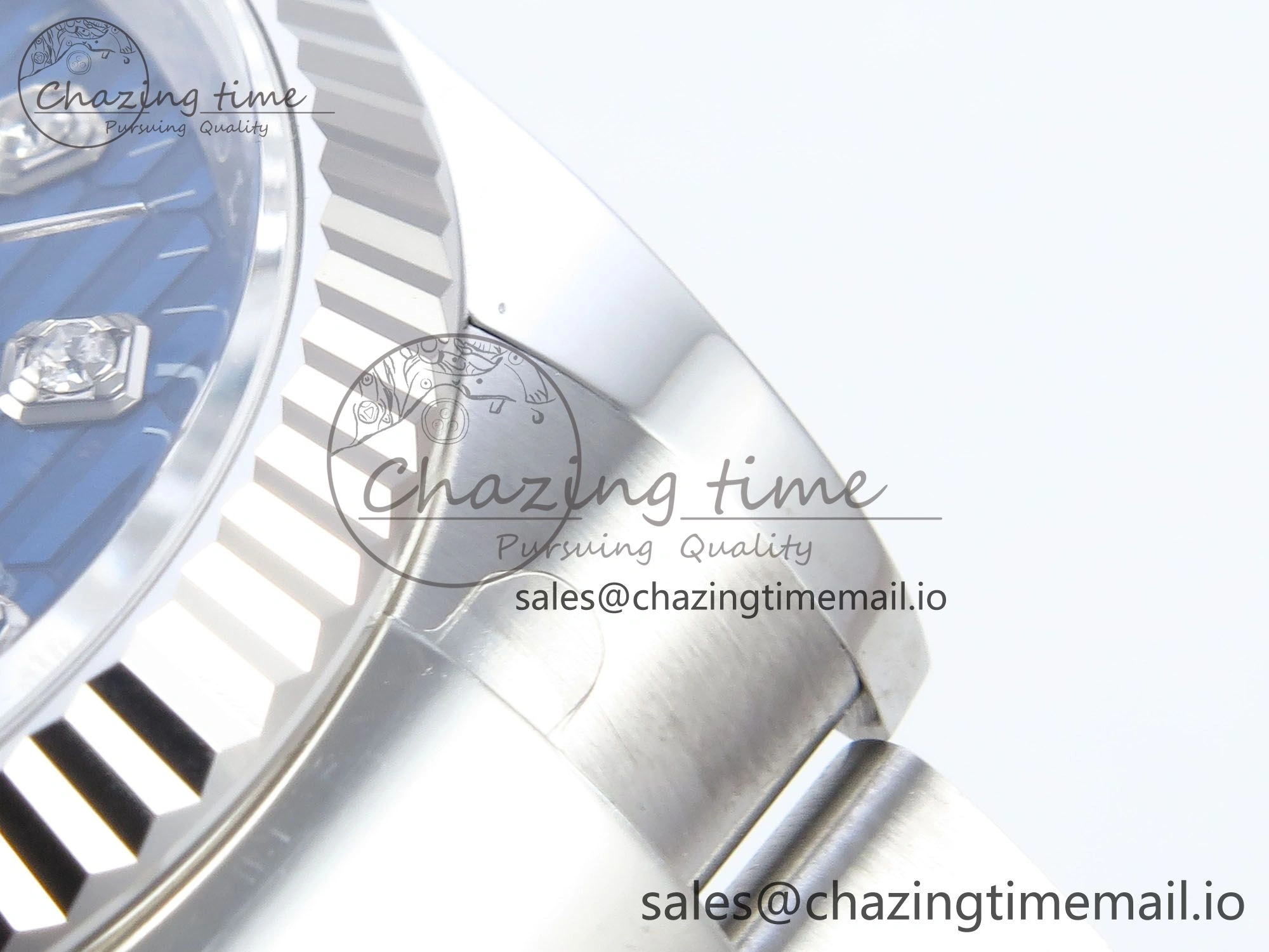 DateJust 36 126234 EWEF Best Edition Blue Textured Diamonds Dial on Oyster Bracelet A Snug 689