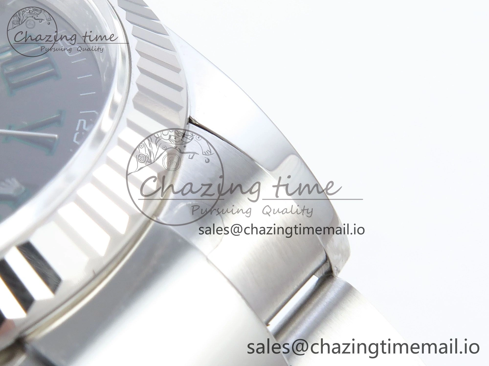 WaterResistant DateJust 36 126234 EWEF Best Edition Gray Dial Green Roman Marker on Oyster Bracelet A 681