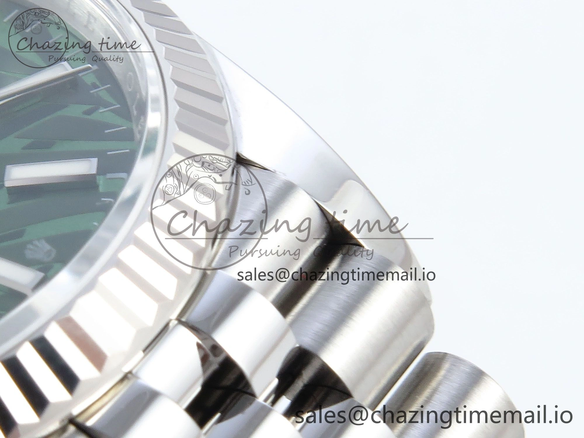 Trendy DateJust 36 126234 EWEF Best Edition Green Leaf Dial Stick Marker on Jubilee Bracelet A 606