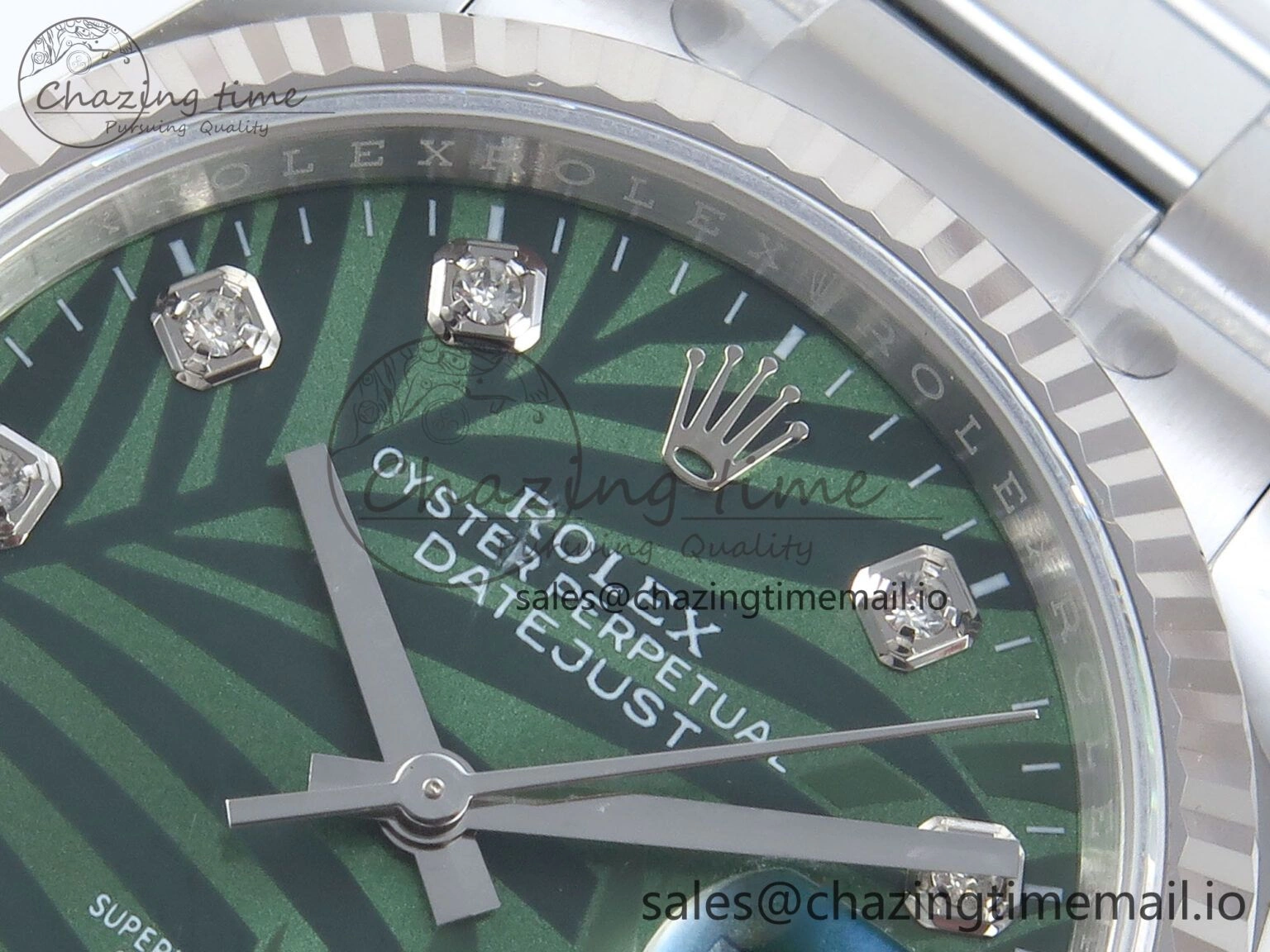 ModernLook DateJust 36 126234 EWEF Best Edition Green Leaf Diamonds Dial on Oyster Bracelet A 683