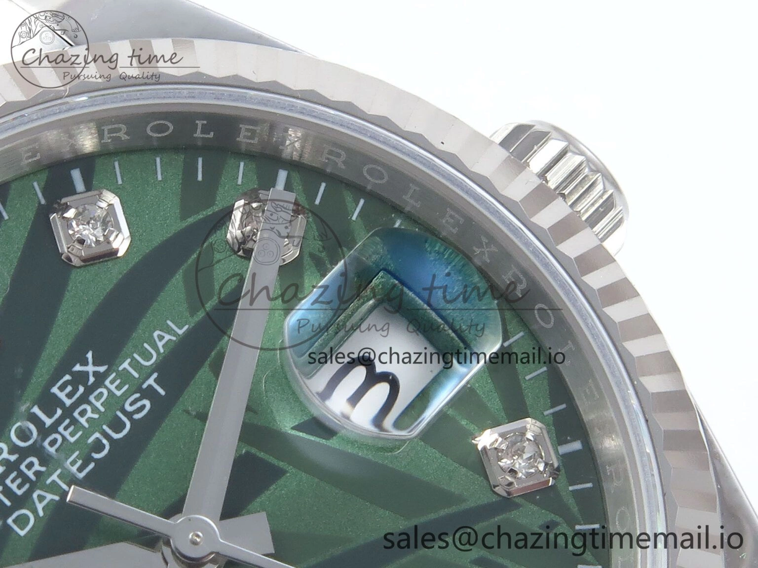 ModernLook DateJust 36 126234 EWEF Best Edition Green Leaf Diamonds Dial on Oyster Bracelet A 683