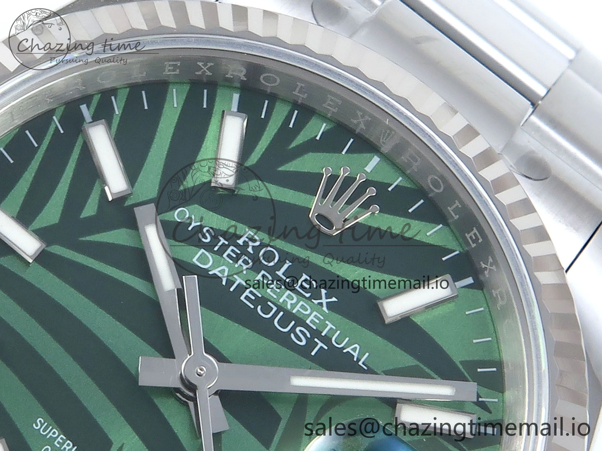 DateJust 36 126234 EWEF Best Edition Green Leaf Stick Dial on Oyster Bracelet A FastDry 697