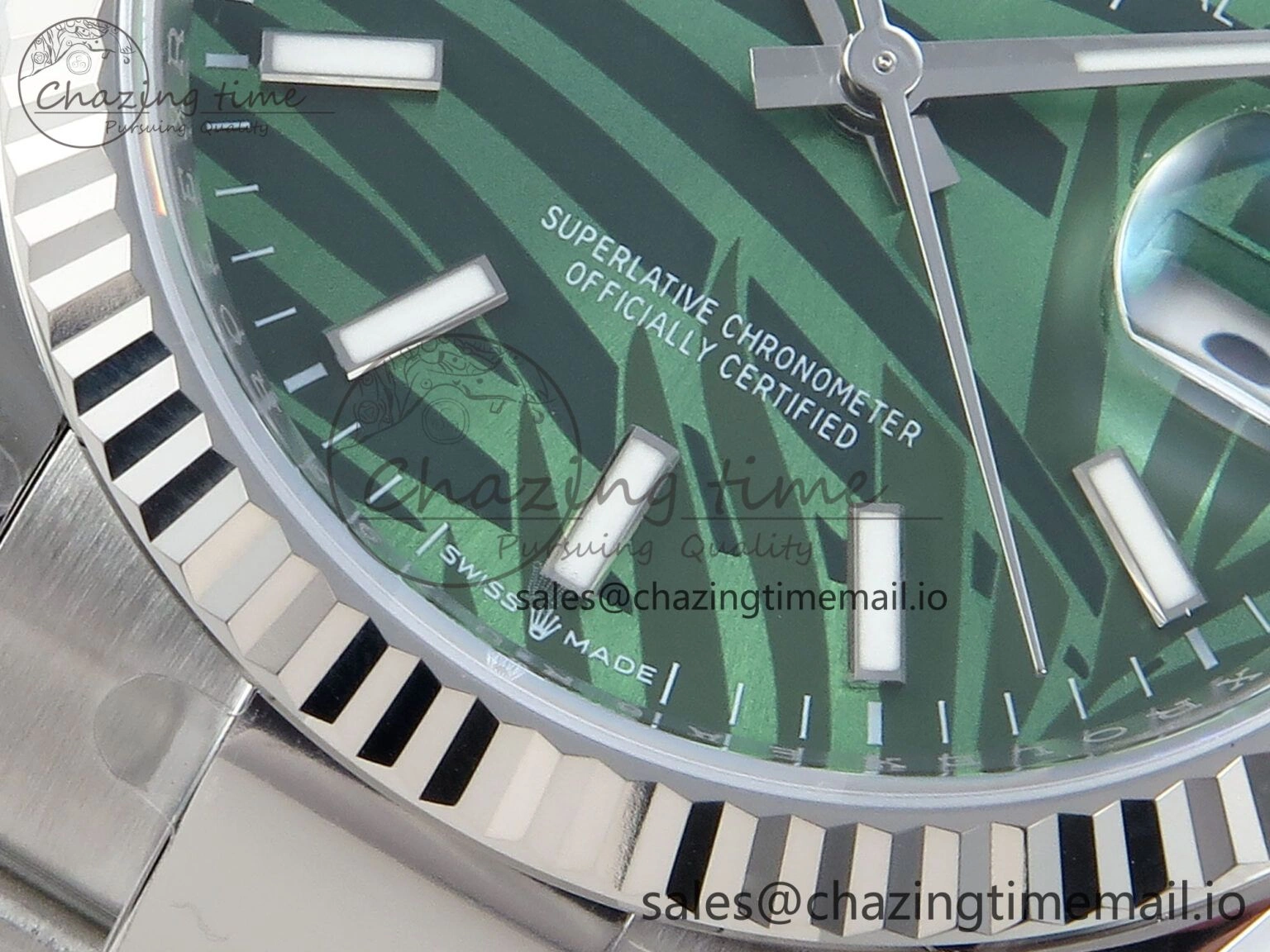 DateJust 36 126234 EWEF Best Edition Green Leaf Stick Dial on Oyster Bracelet A FastDry 697