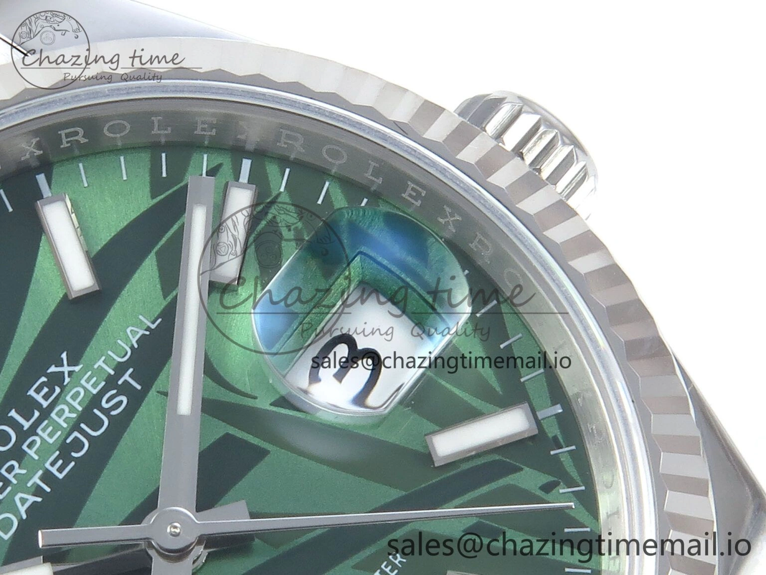 DateJust 36 126234 EWEF Best Edition Green Leaf Stick Dial on Oyster Bracelet A FastDry 697