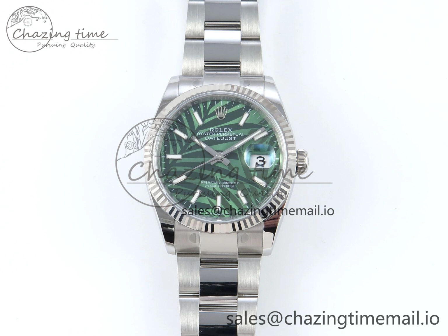 DateJust 36 126234 EWEF Best Edition Green Leaf Stick Dial on Oyster Bracelet A FastDry 697