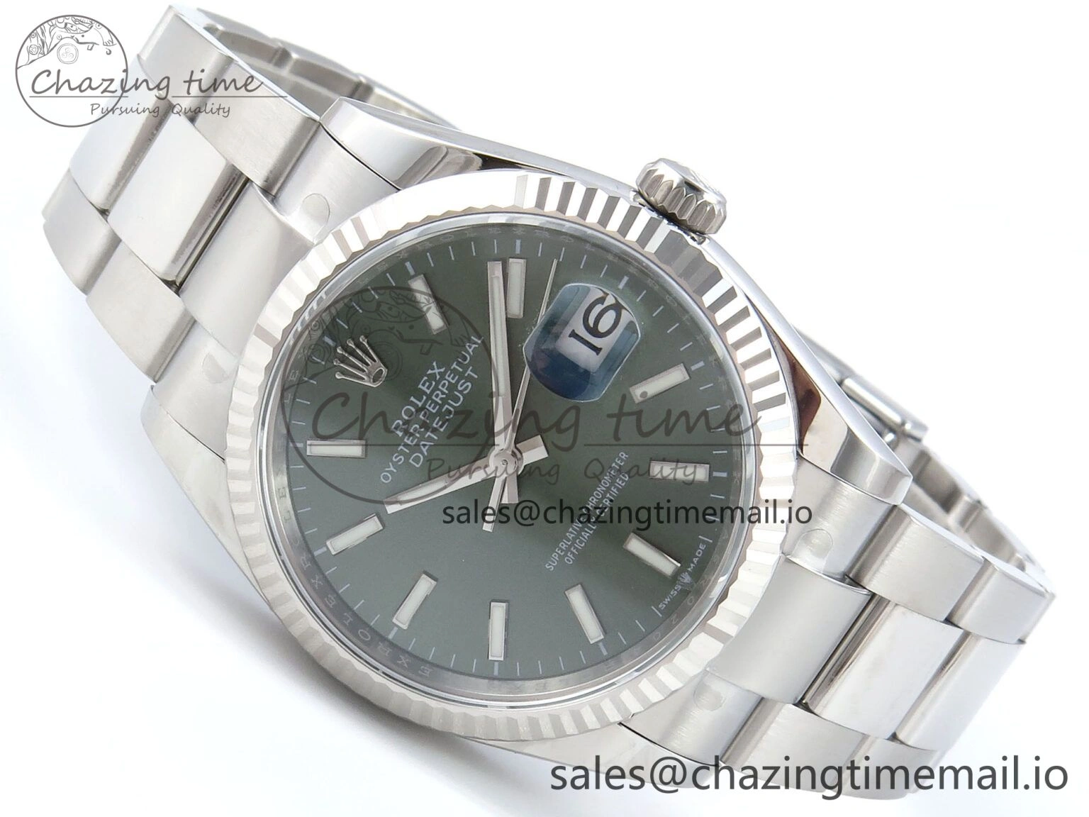 Affordable DateJust 36 126234 EWEF Best Edition Green Stick Dial on Oyster Bracelet A 694