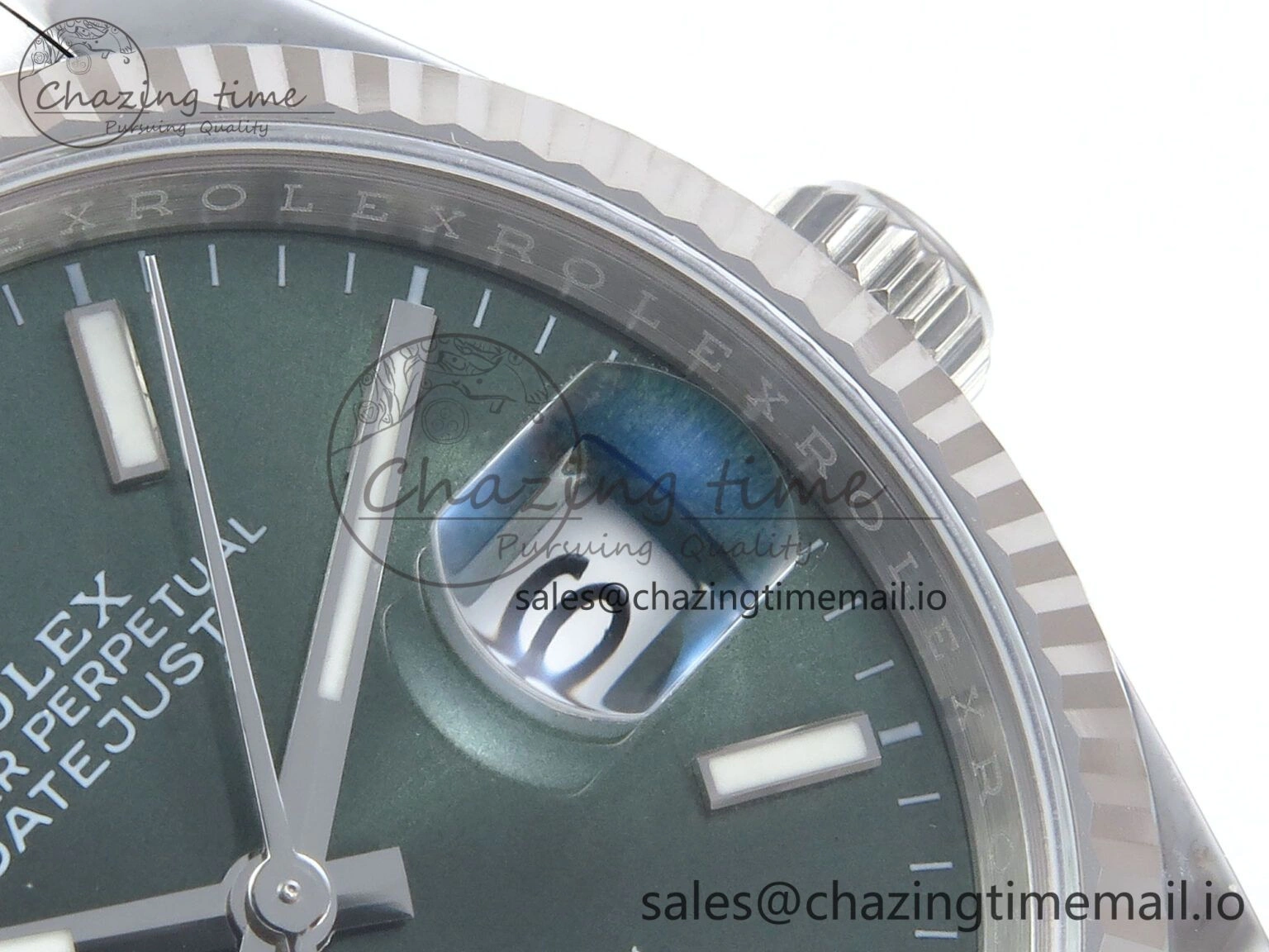 Affordable DateJust 36 126234 EWEF Best Edition Green Stick Dial on Oyster Bracelet A 694