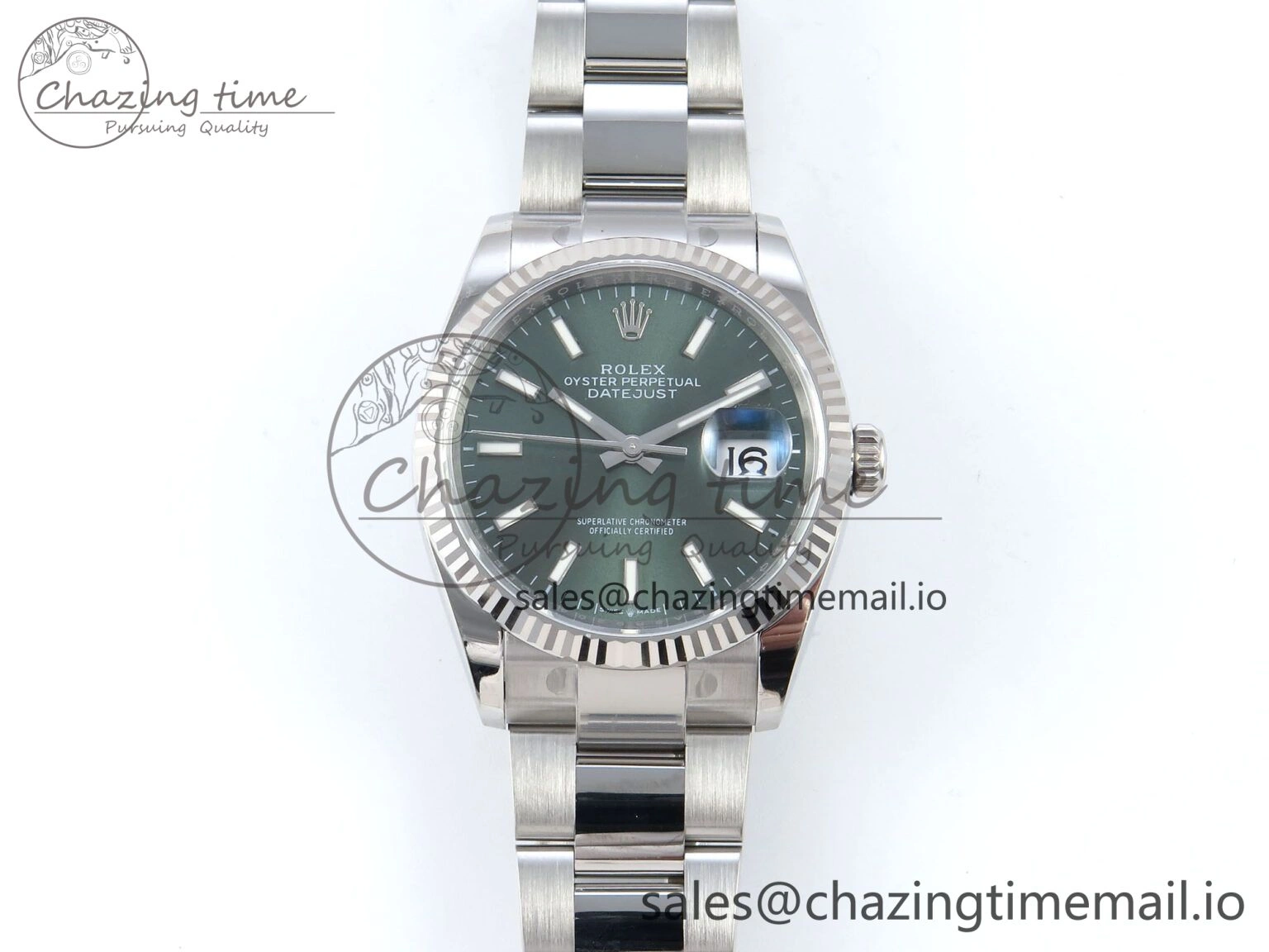Affordable DateJust 36 126234 EWEF Best Edition Green Stick Dial on Oyster Bracelet A 694