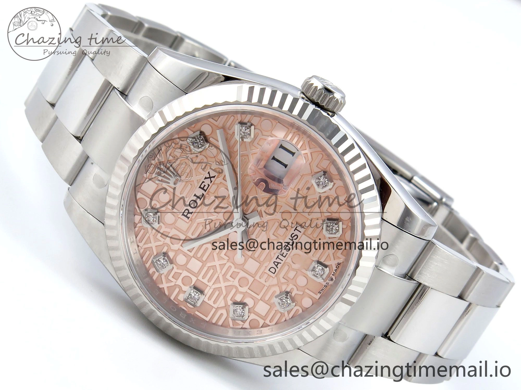 DateJust 36 126234 EWEF Best Edition Orange Pattern Diamonds Dial on Oyster Bracelet A EasyMatch 684