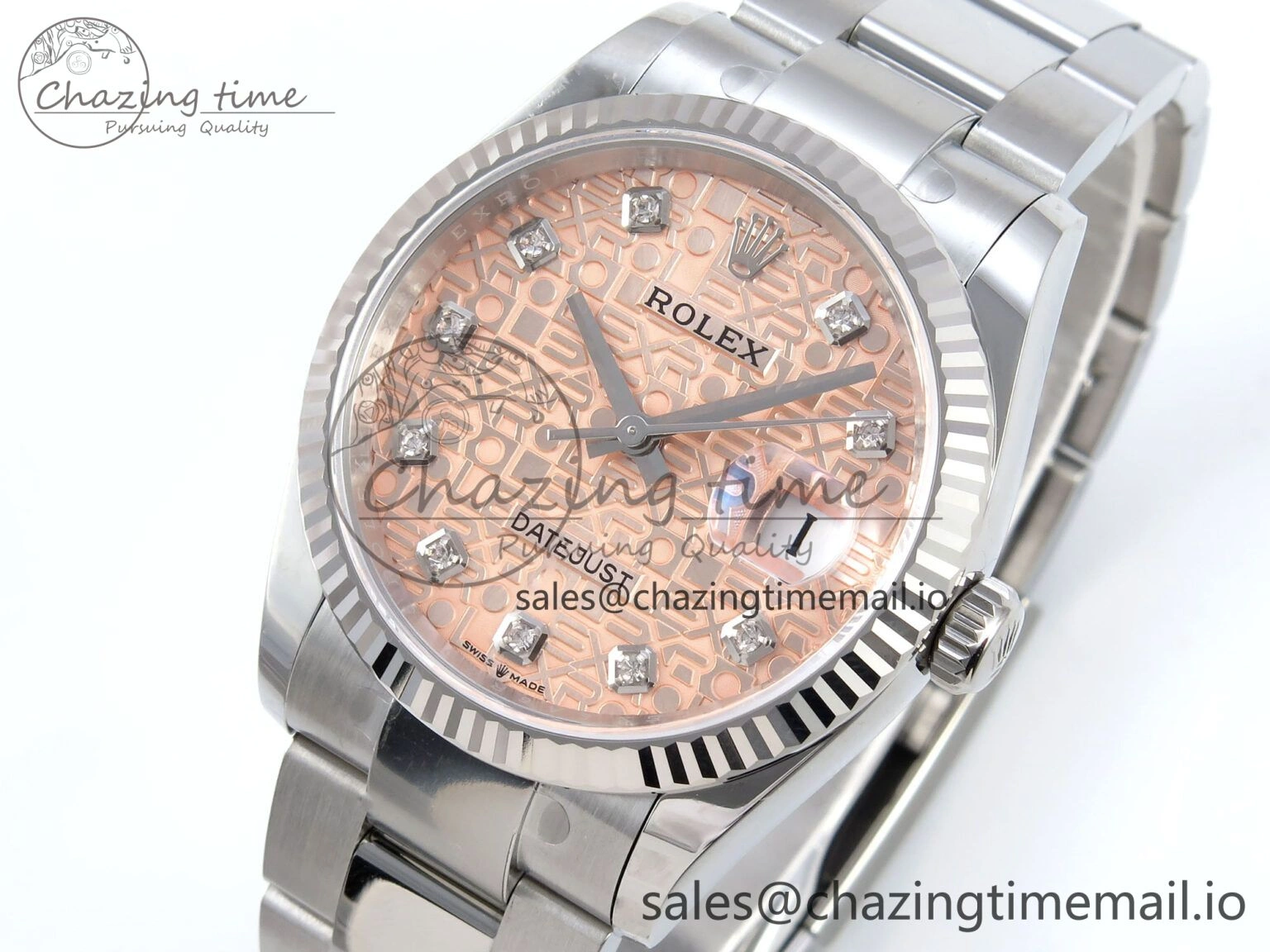 DateJust 36 126234 EWEF Best Edition Orange Pattern Diamonds Dial on Oyster Bracelet A EasyMatch 684
