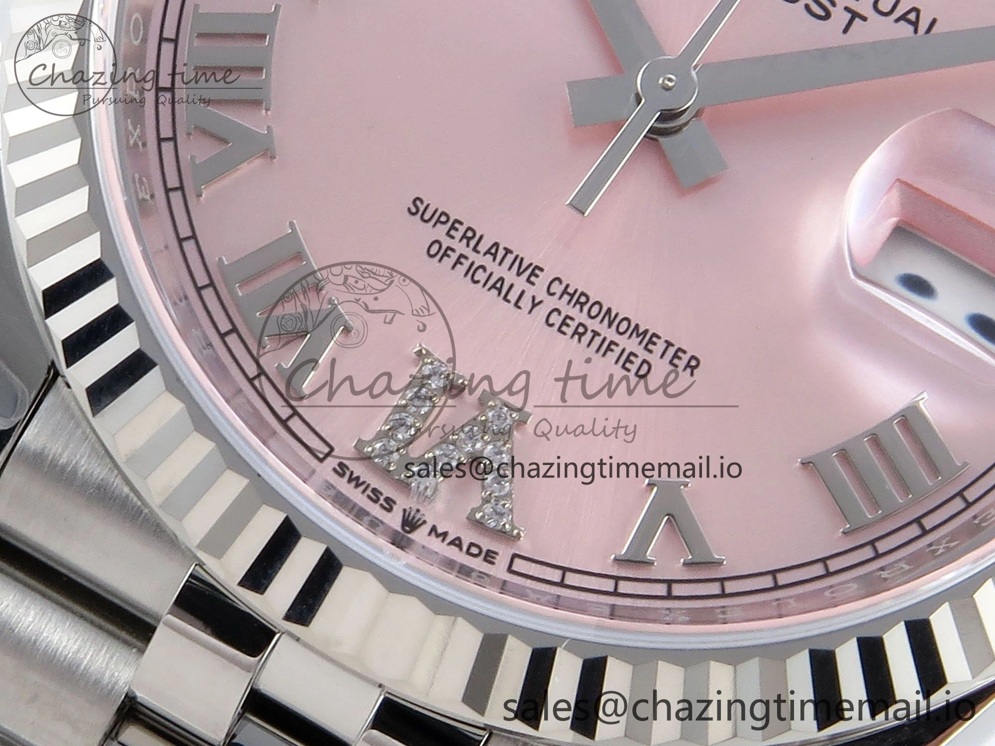 Refined DateJust 36 126234 EWEF Best Edition Pink Roman Dial on Jubilee Bracelet A 602