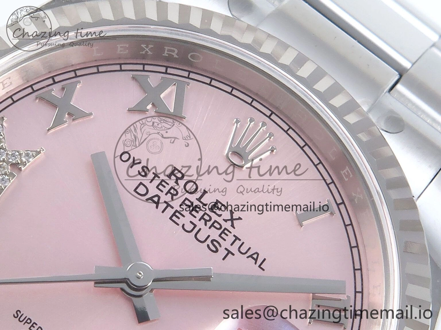 Affordable DateJust 36 126234 EWEF Best Edition Pink Roman Diamonds Dial on Oyster Bracelet A 686